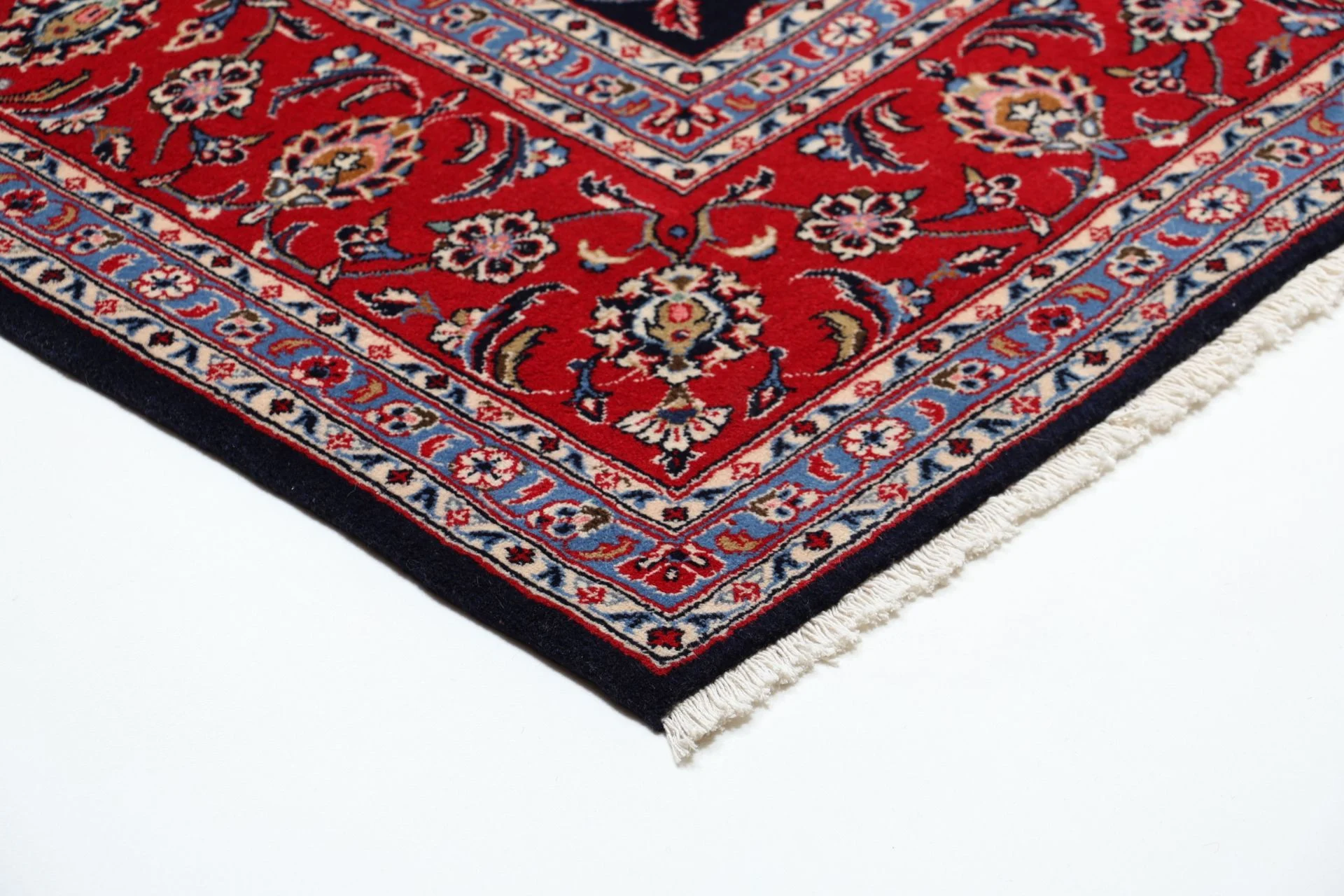 Handgeknüpfter Kashan Perserteppich, 202 × 299 cm, Wolle