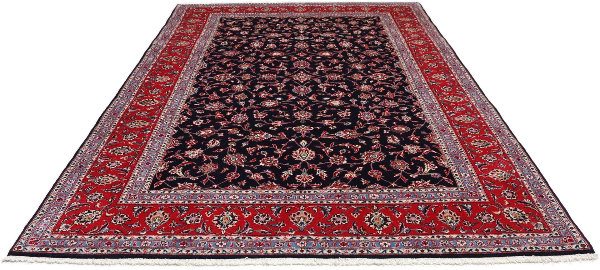 Handgeknüpfter Kashan Perserteppich, 202 × 299 cm, Wolle