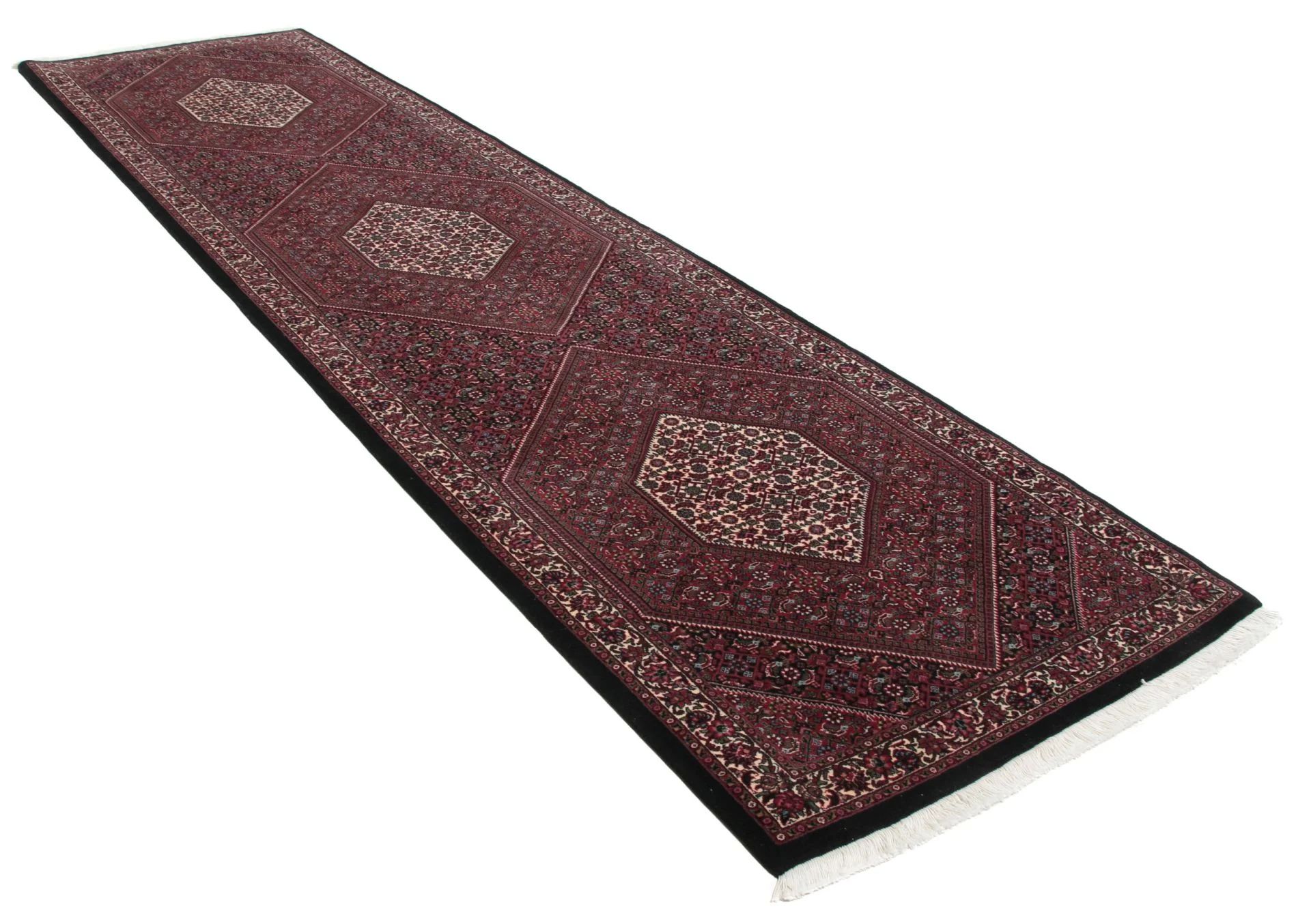 Handgeknüpfter Bijar Perserteppich, 85 × 310 cm, Wolle & Seide