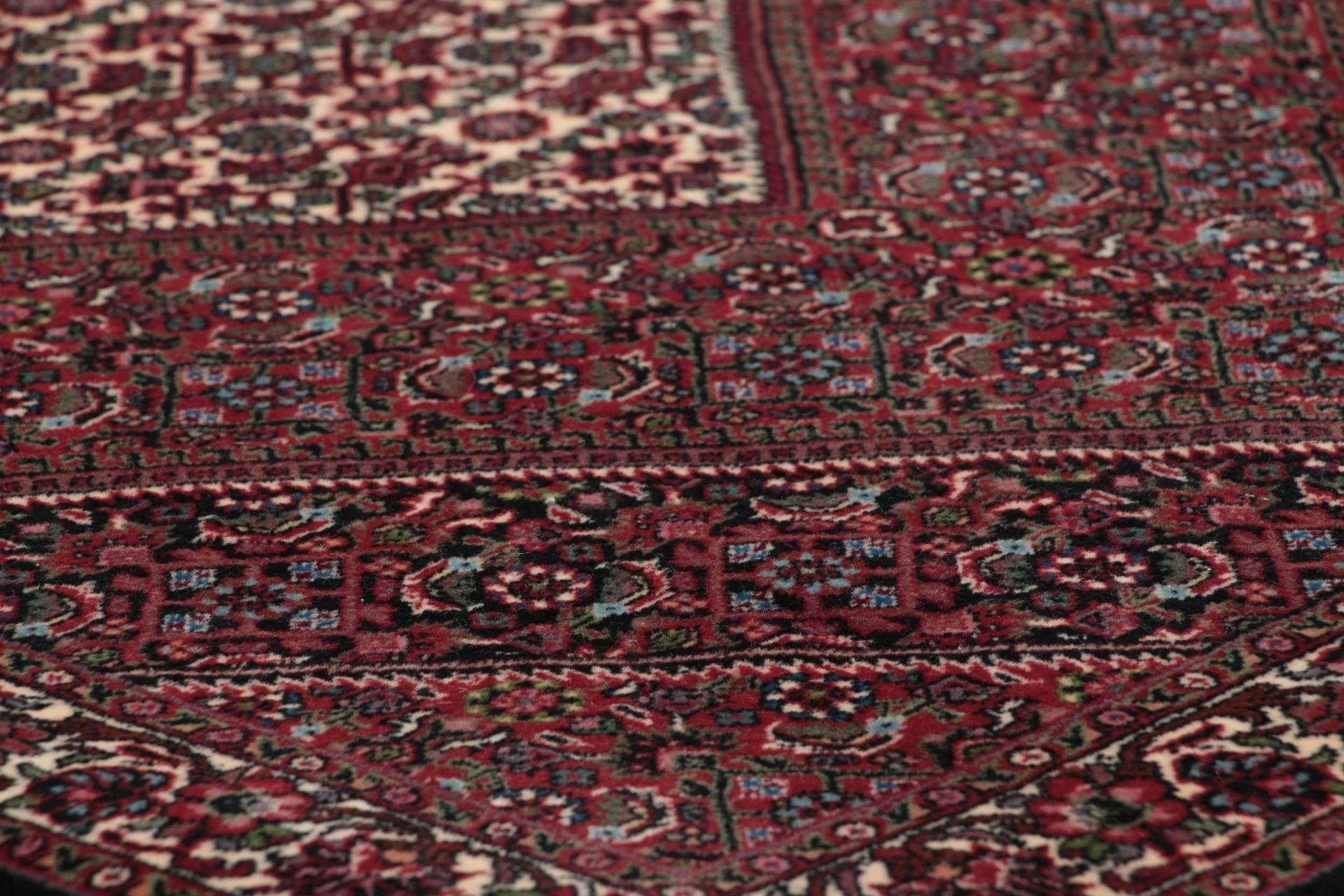 Handgeknüpfter Bijar Perserteppich, 85 × 310 cm, Wolle & Seide