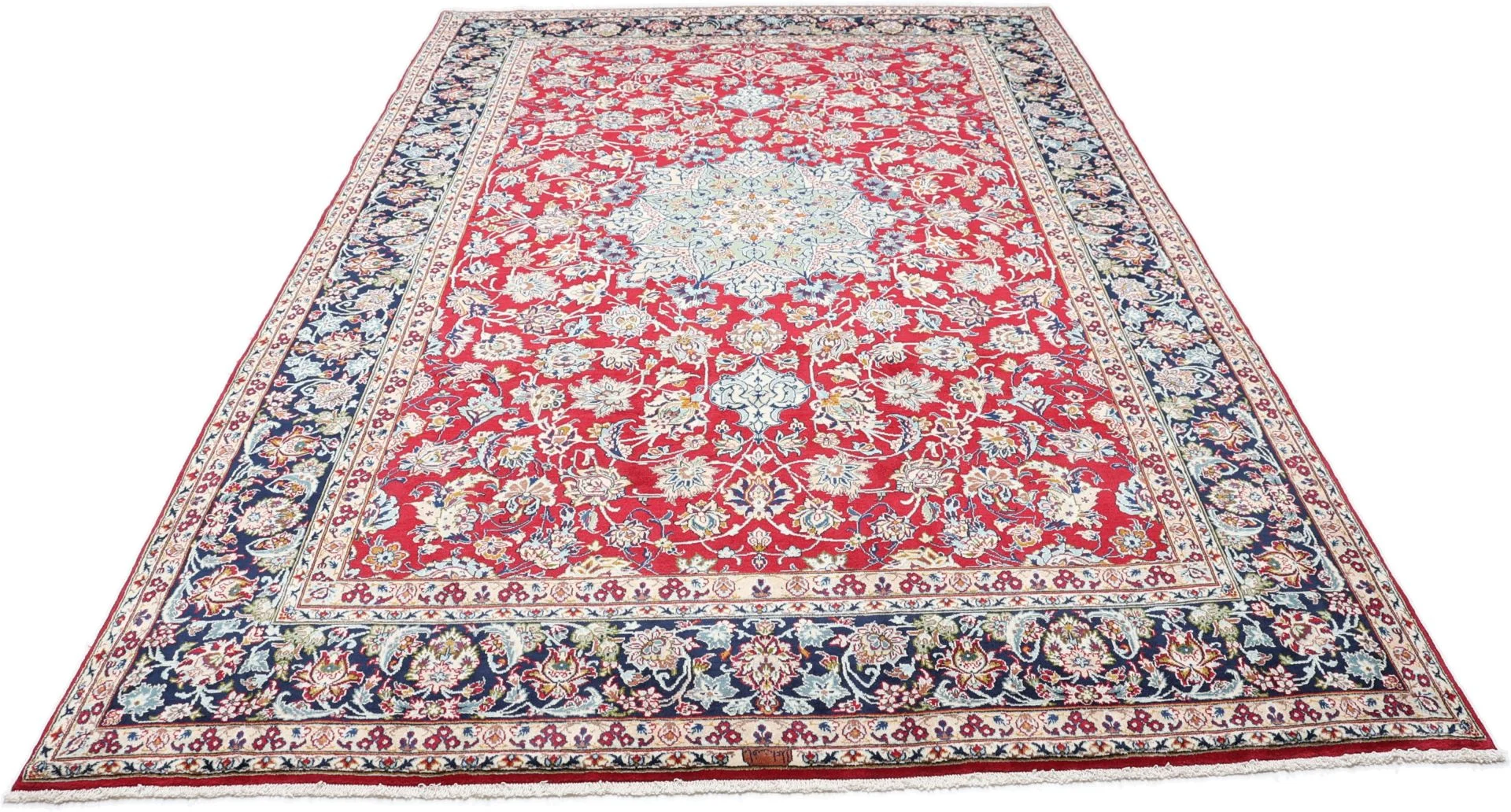 Handgeknüpfter Kashan Perserteppich, 228 × 344 cm, Wolle