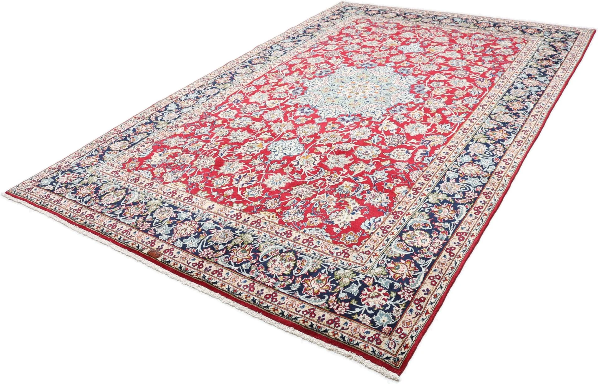 Handgeknüpfter Kashan Perserteppich, 228 × 344 cm, Wolle