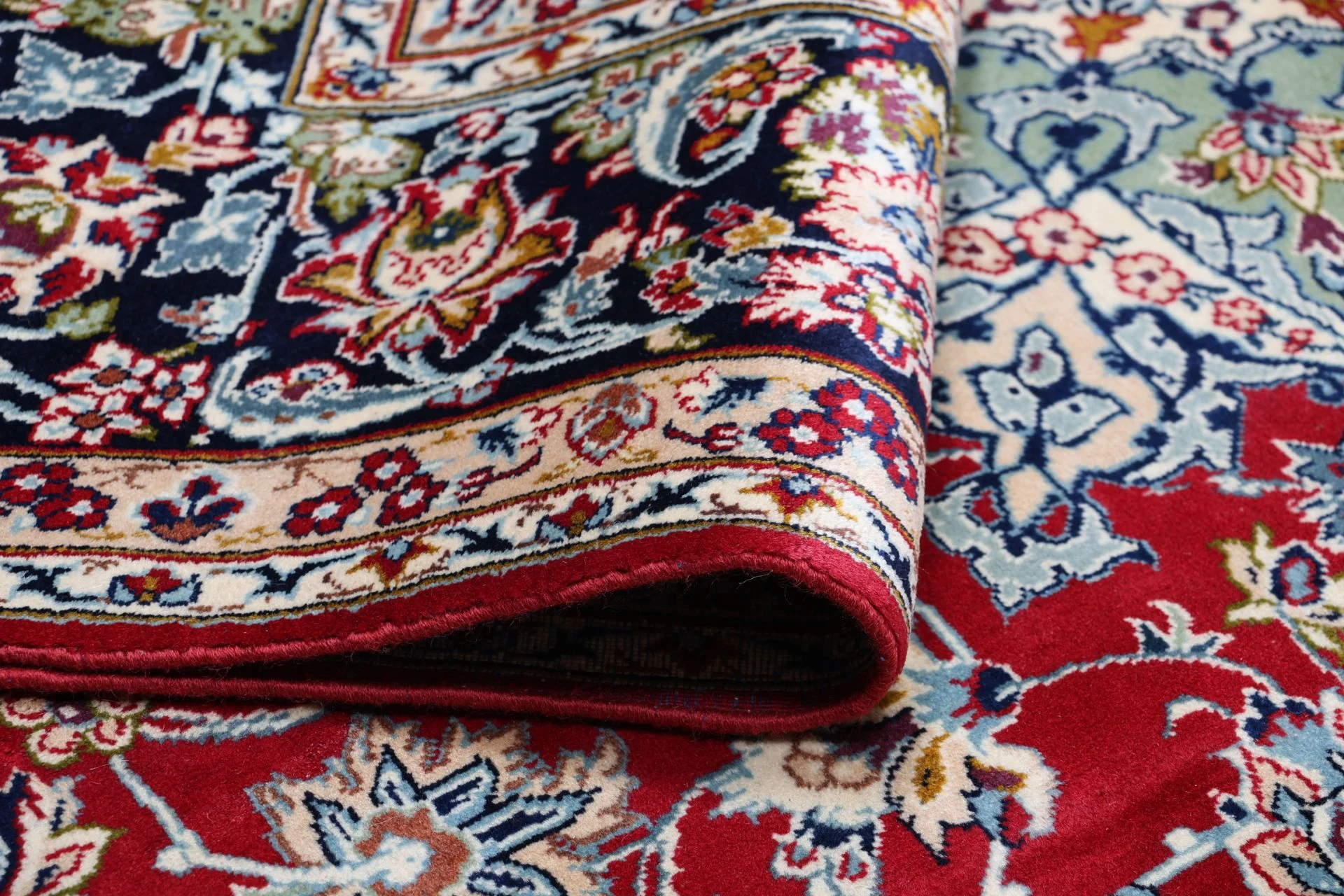 Handgeknüpfter Kashan Perserteppich, 228 × 344 cm, Wolle