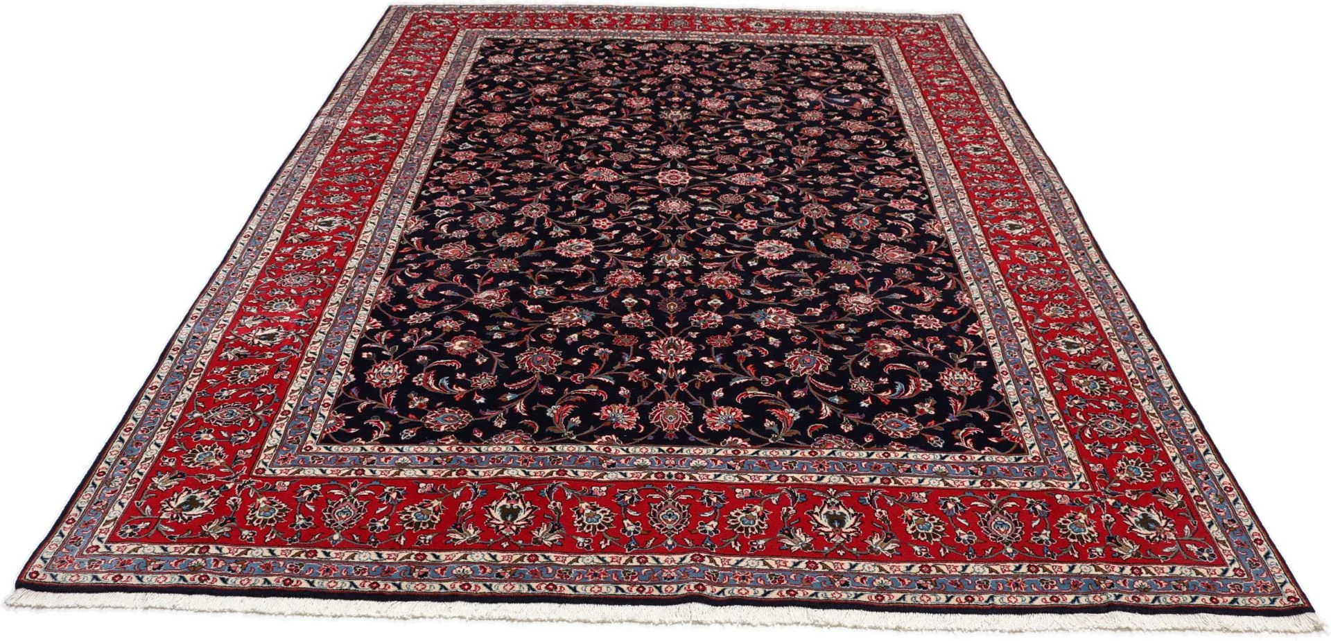 Handgeknüpfter Kashan Perserteppich 251 × 340 cm