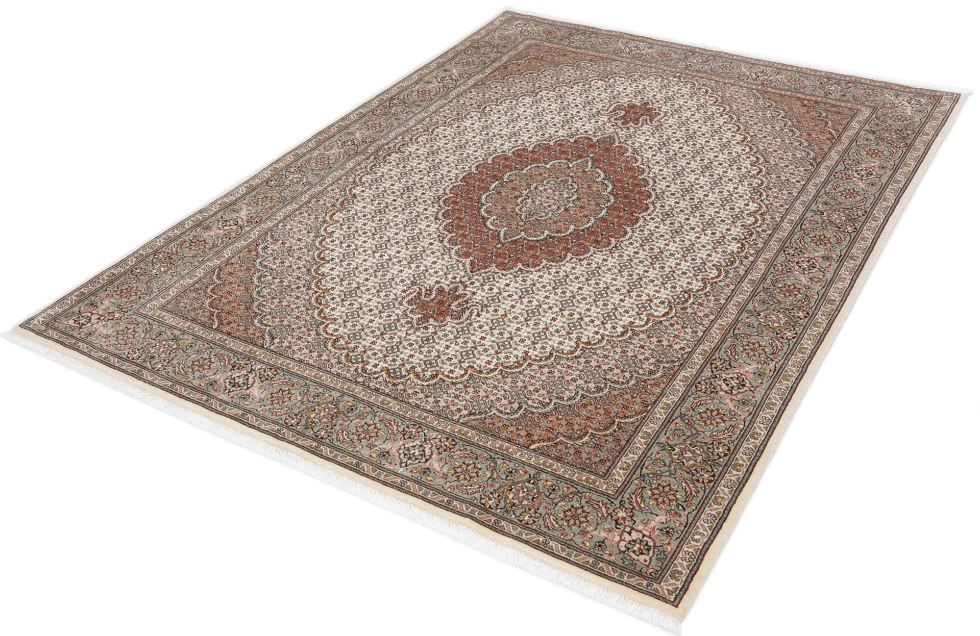 Handgeknüpfter Täbriz Perserteppich 146 × 205 cm