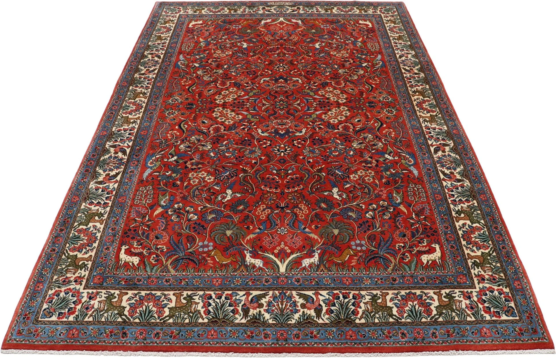 Sarough Perserteppich 202 × 307 cm aus Wolle, handgeknüpft