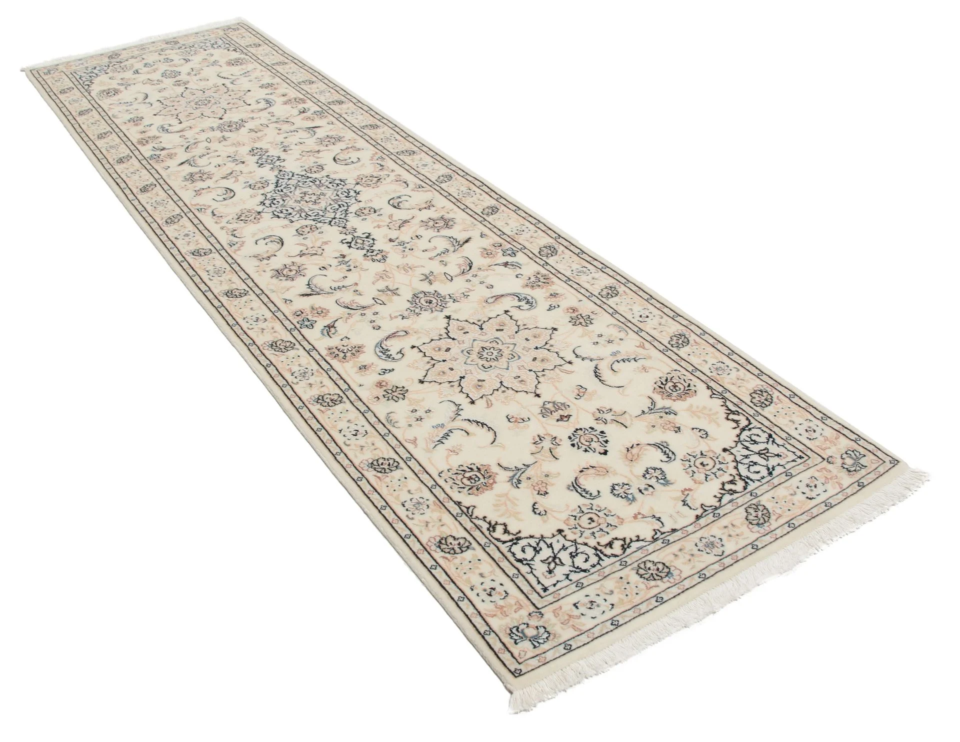 Handgeknüpfter Perserteppich, 80 × 300 cm, Wolle & Seide
