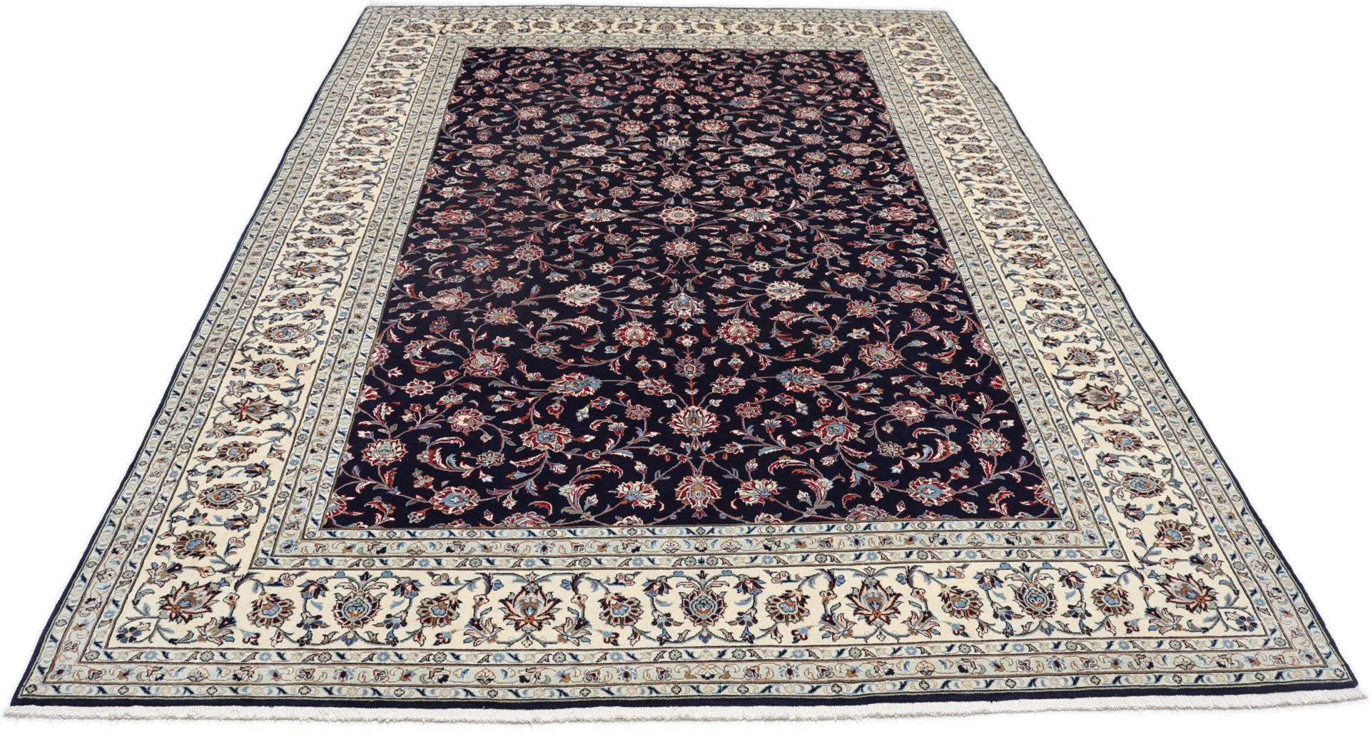 Handgeknüpfter Kashan Perserteppich, 250 × 353 cm, Wolle
