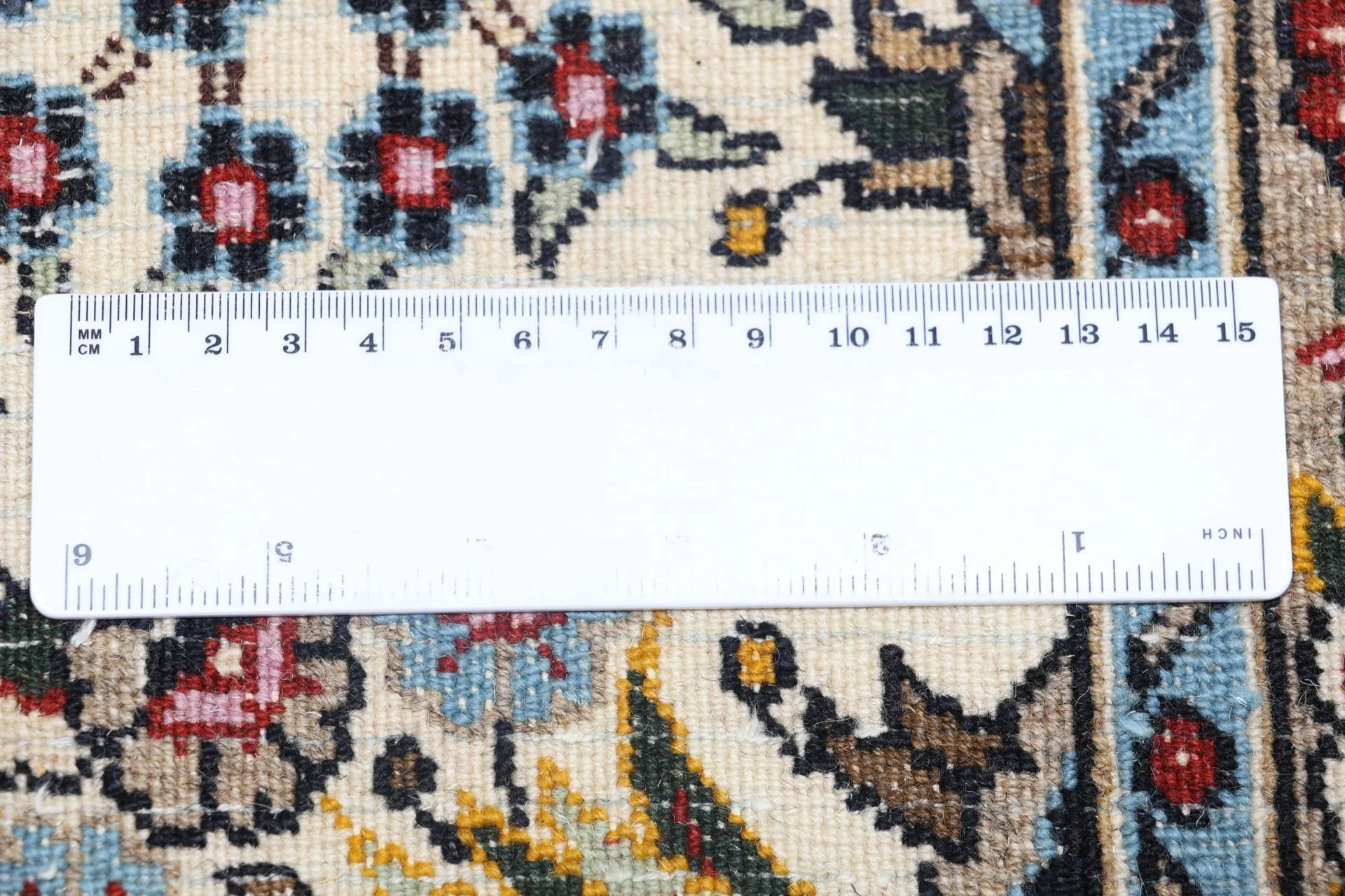Handgeknüpfter Moud Perserteppich, 198 × 300 cm, Wolle