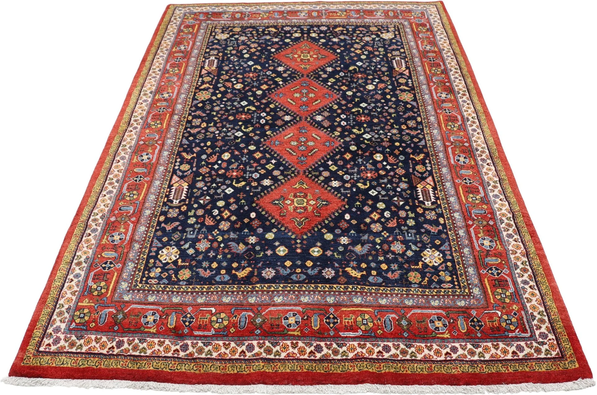 Handgeknüpfter Qashqai Perserteppich, 173 × 259 cm, Wolle