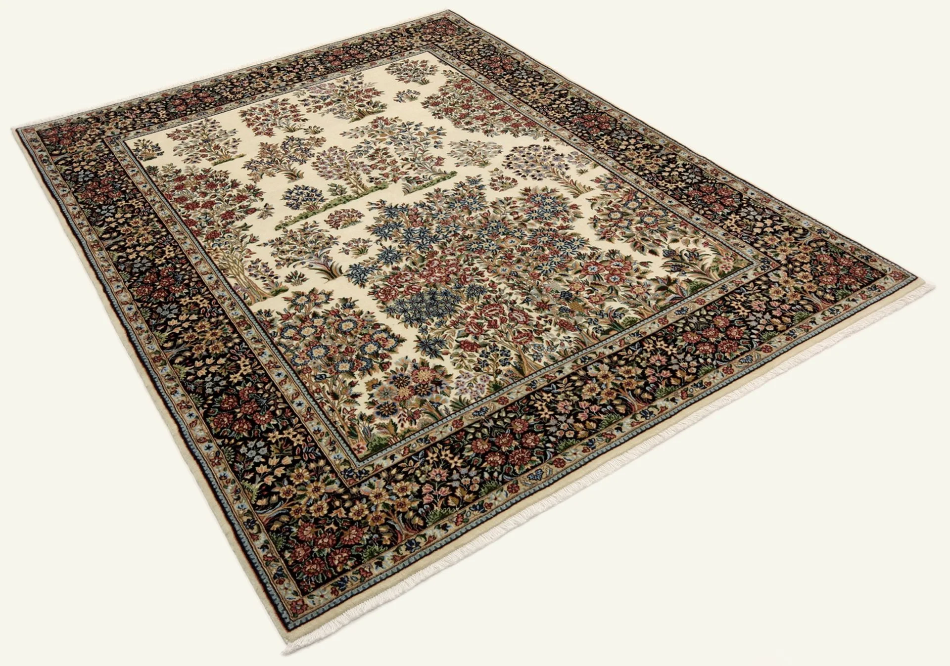 Handgeknüpfter Kerman Perserteppich, 182 × 240 cm, Wolle
