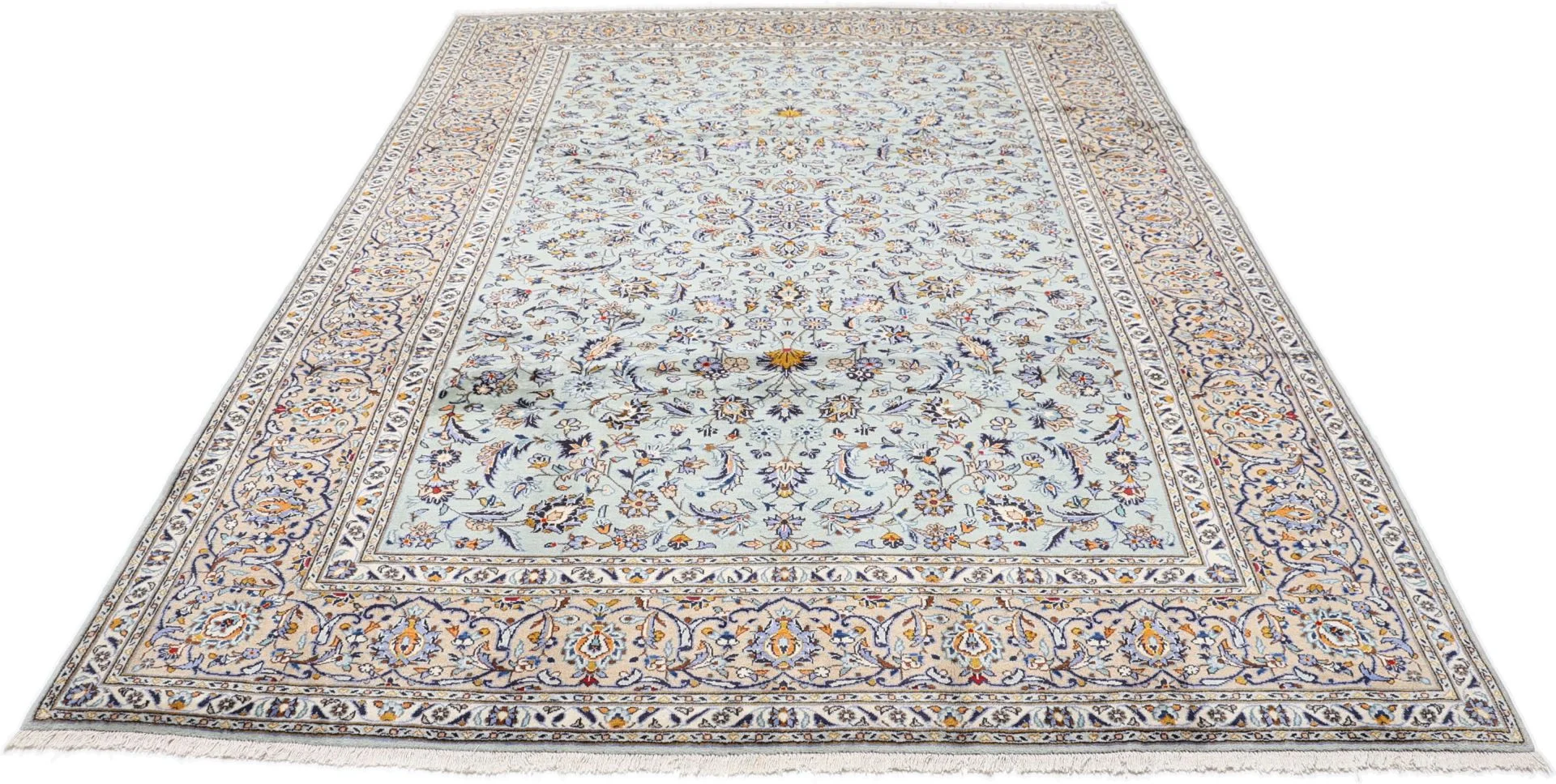 Handgeknüpfter Kashan Perserteppich 240 × 368 cm