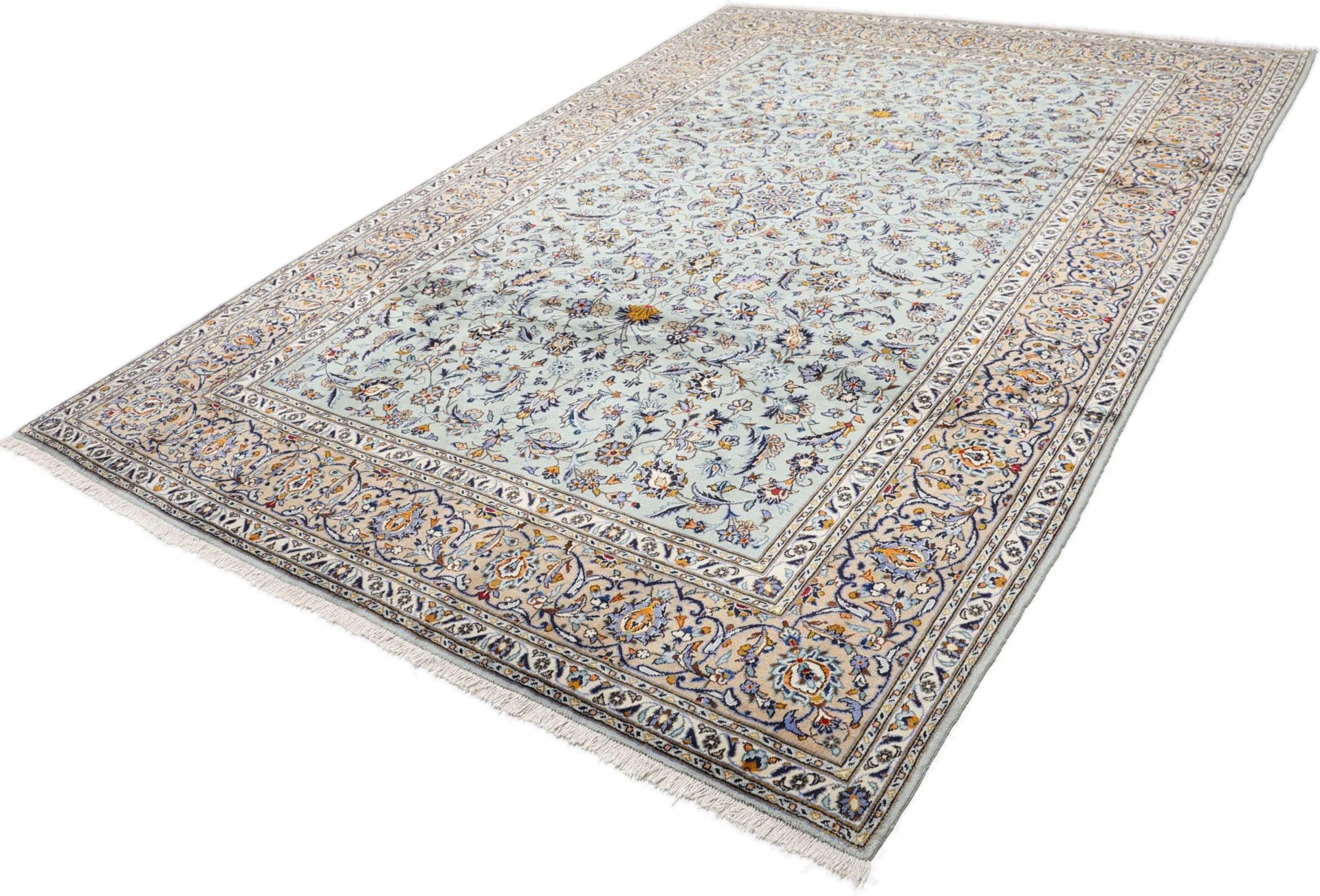 Handgeknüpfter Kashan Perserteppich 240 × 368 cm