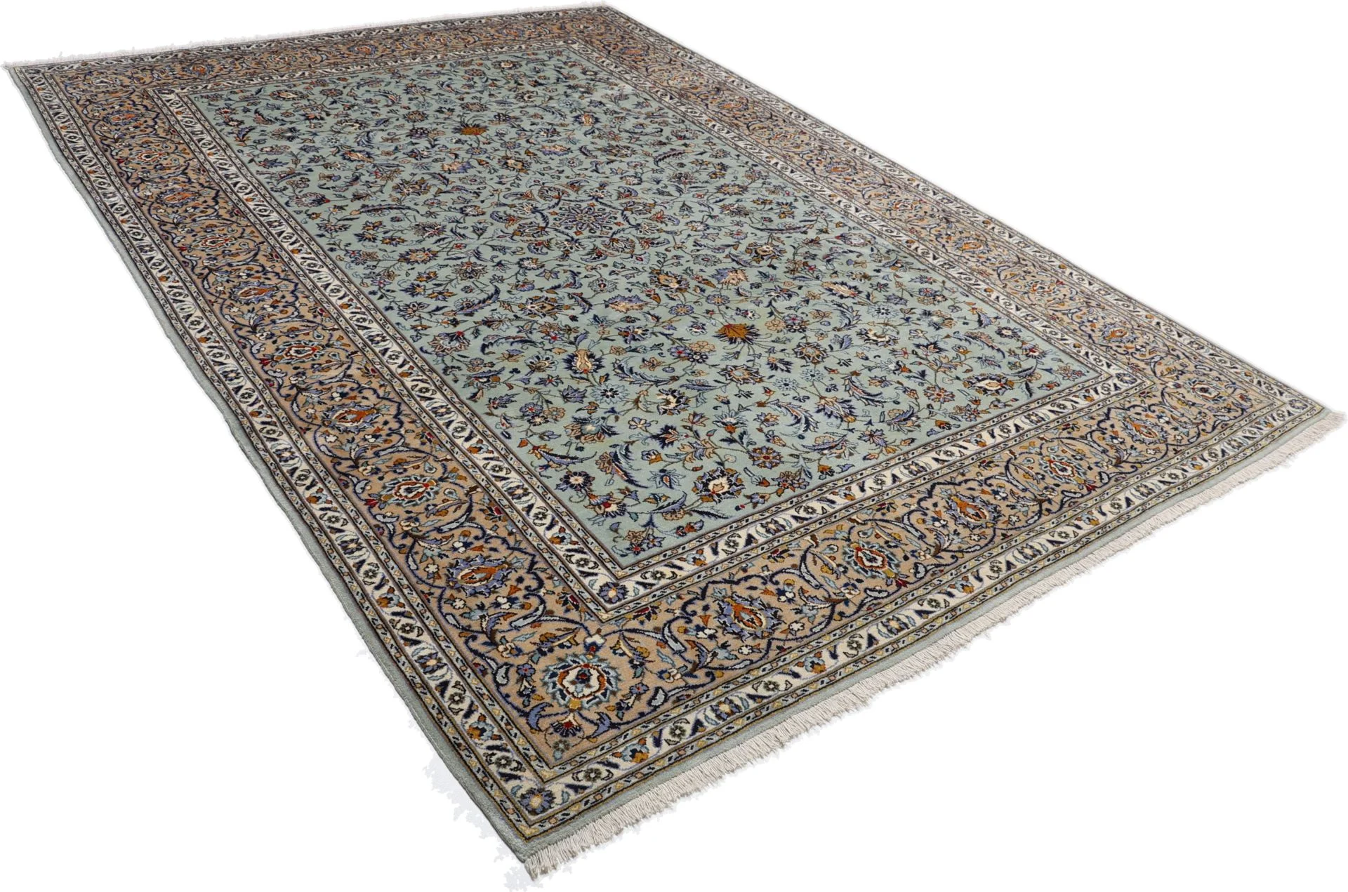 Handgeknüpfter Kashan Perserteppich 240 × 368 cm