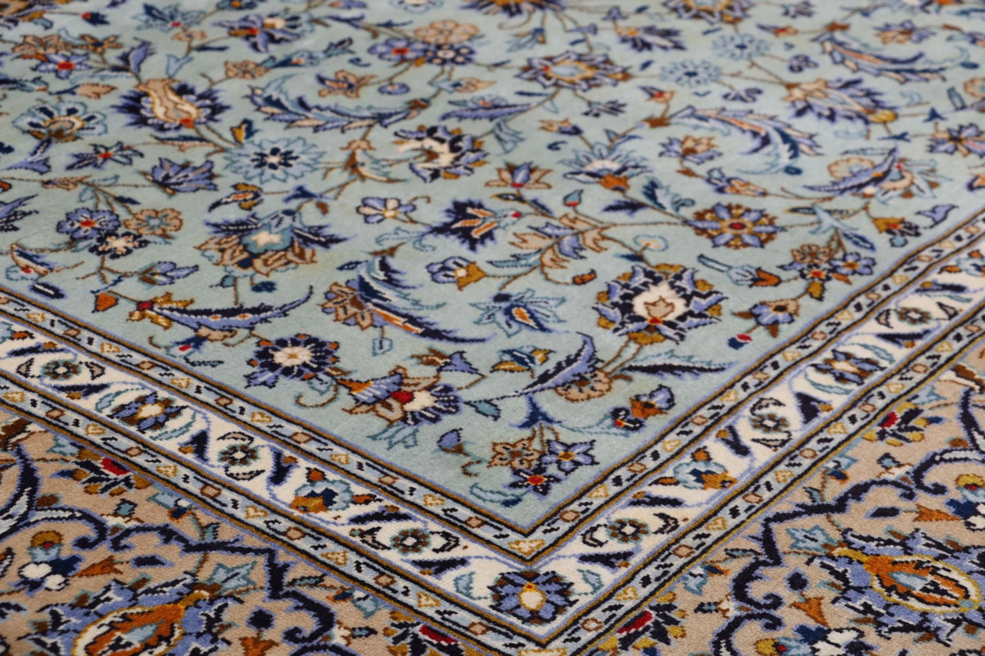 Handgeknüpfter Kashan Perserteppich 240 × 368 cm