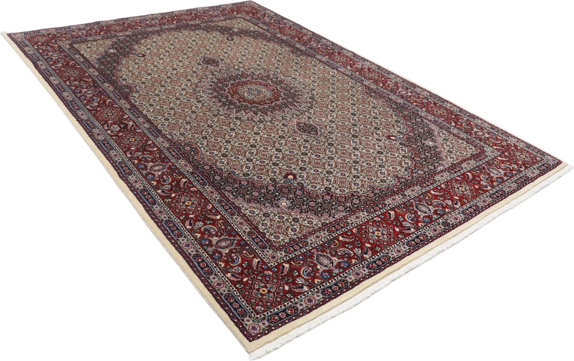 Moud Perserteppich 166 × 236 cm aus Wolle & Seide, handgeknüpft