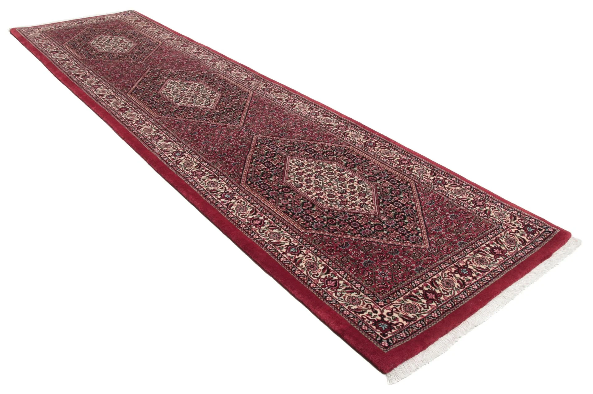 Bijar Perserteppich 85 × 330 cm aus Wolle & Seide, handgeknüpft