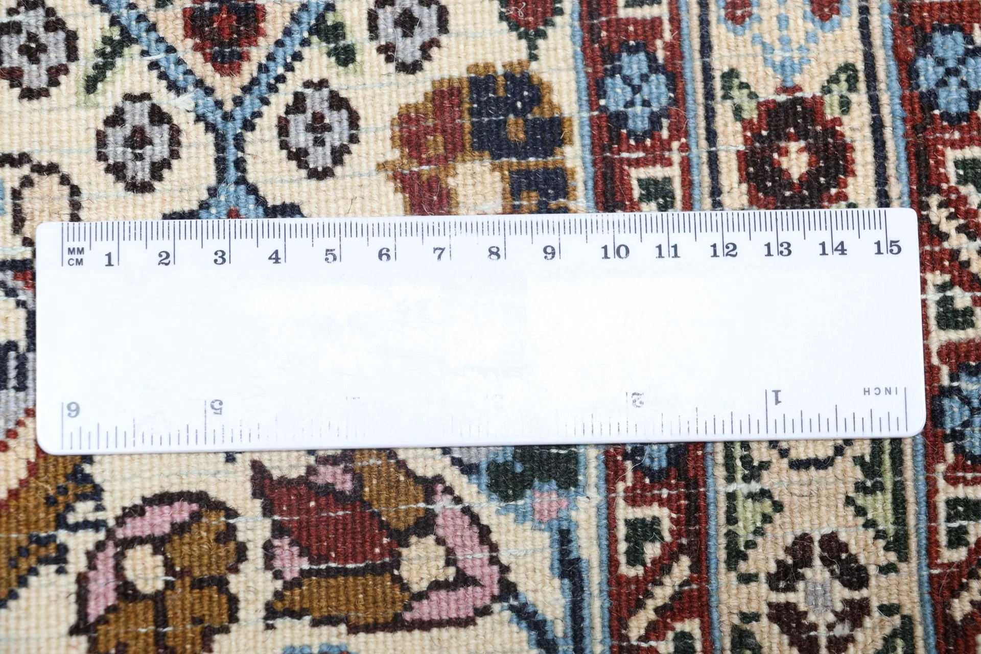 Handgeknüpfter Moud Perserteppich, 198 × 298 cm, Wolle
