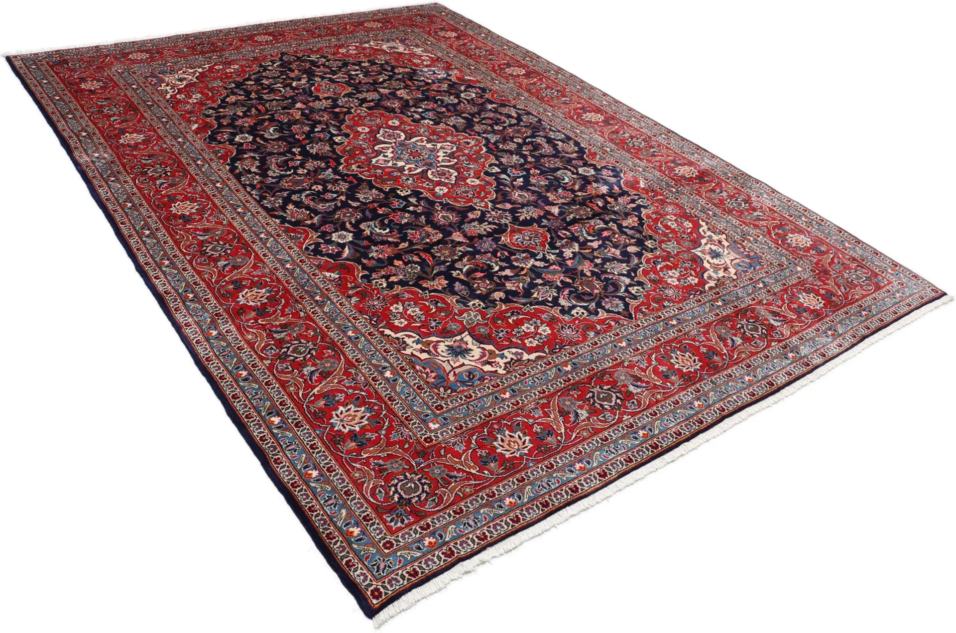 Handgeknüpfter Kashan Perserteppich, 243 × 345 cm, Wolle