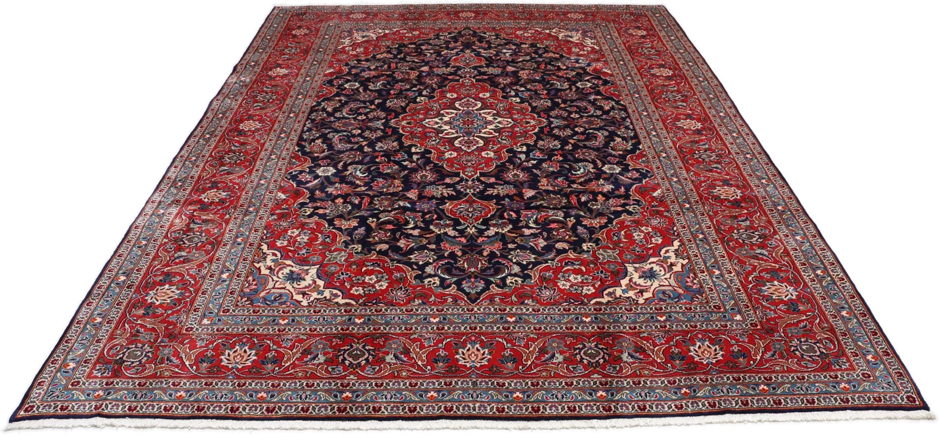 Handgeknüpfter Kashan Perserteppich, 243 × 345 cm, Wolle