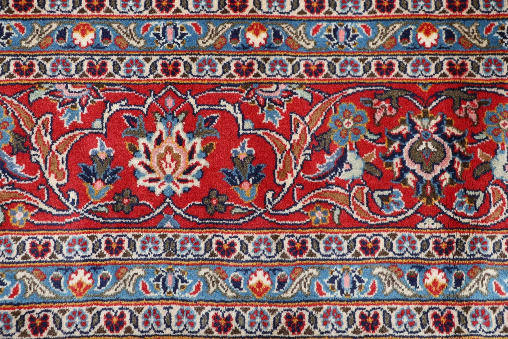 Handgeknüpfter Kashan Perserteppich, 243 × 345 cm, Wolle