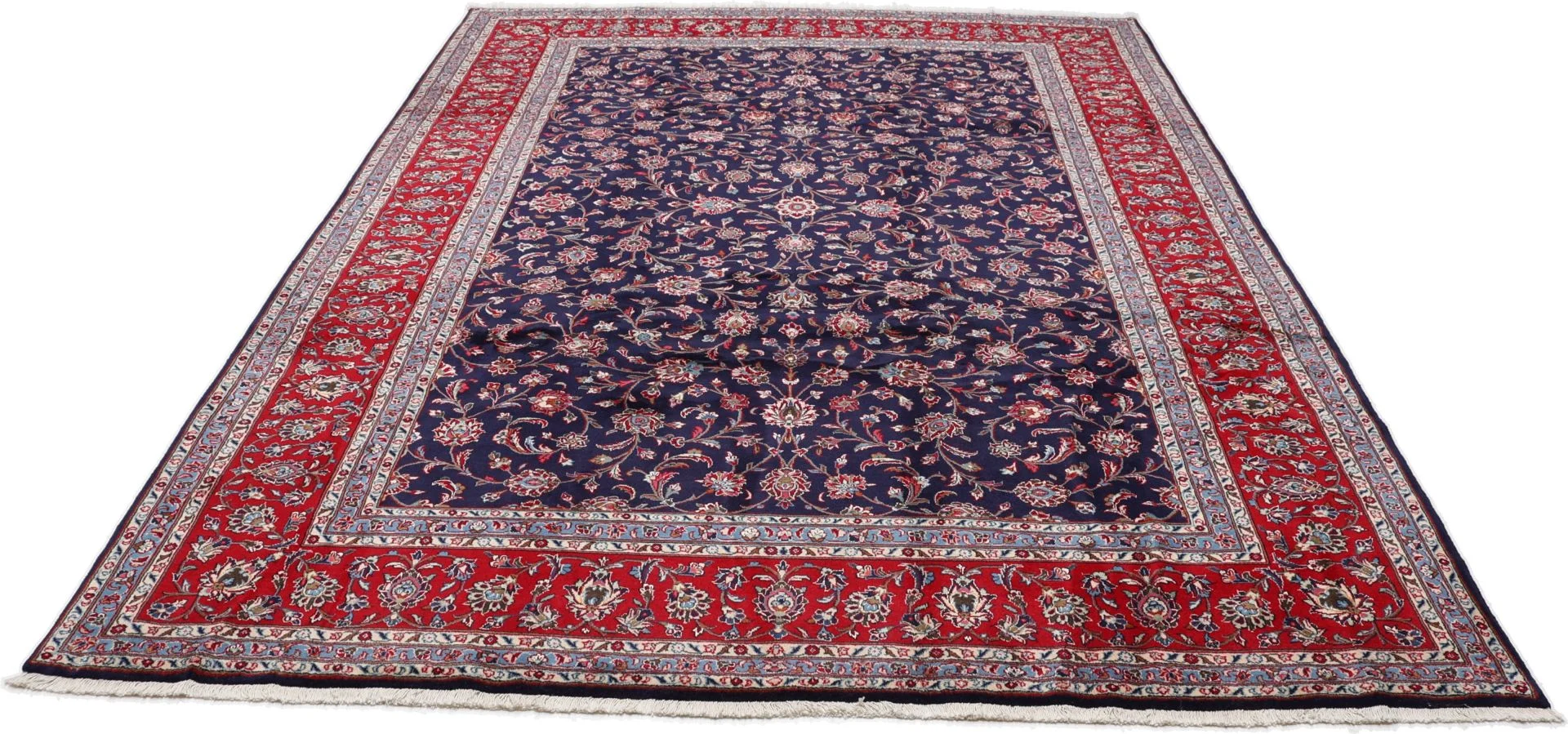 Handgeknüpfter Kashan Perserteppich, 246 × 342 cm, Wolle