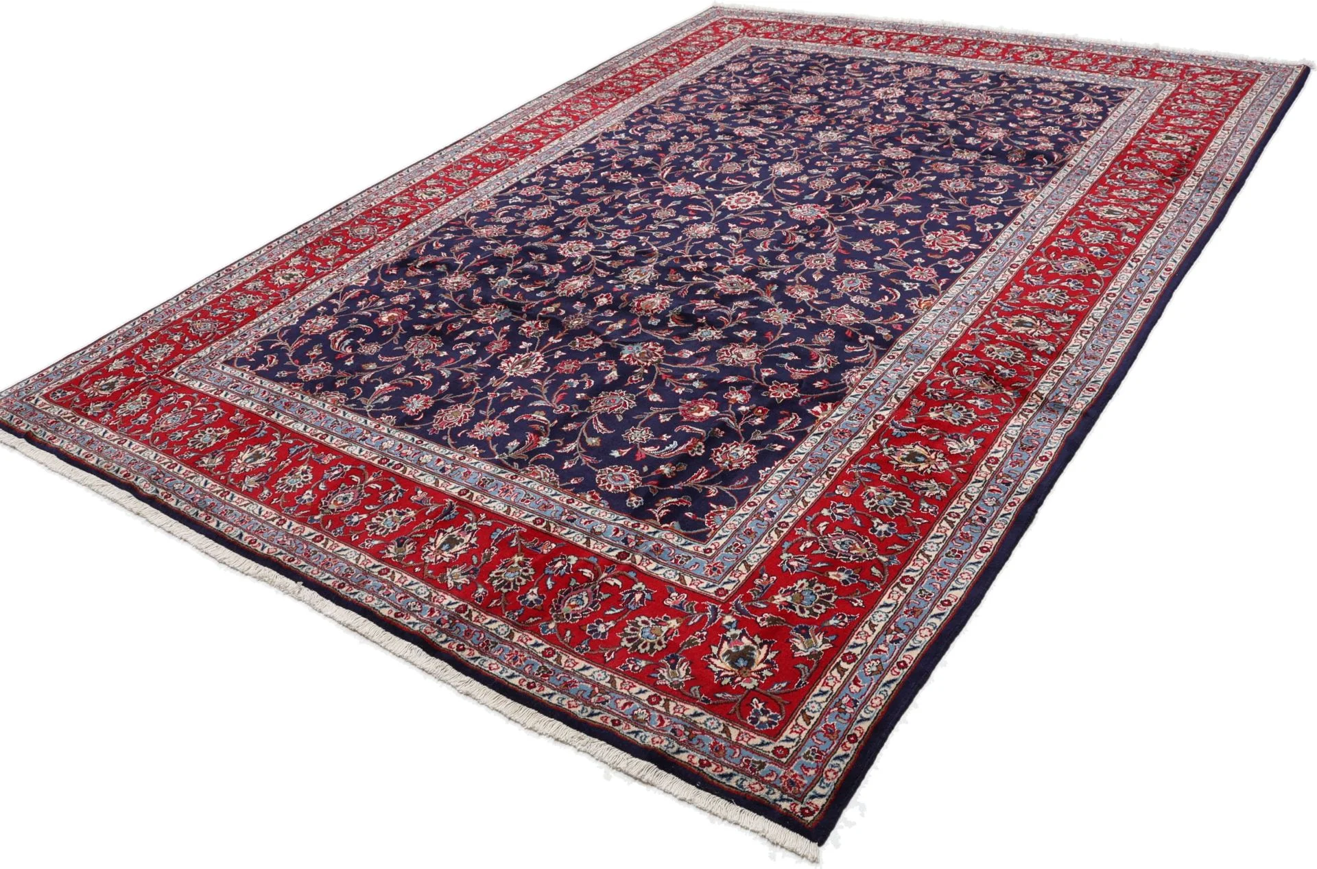 Handgeknüpfter Kashan Perserteppich, 246 × 342 cm, Wolle