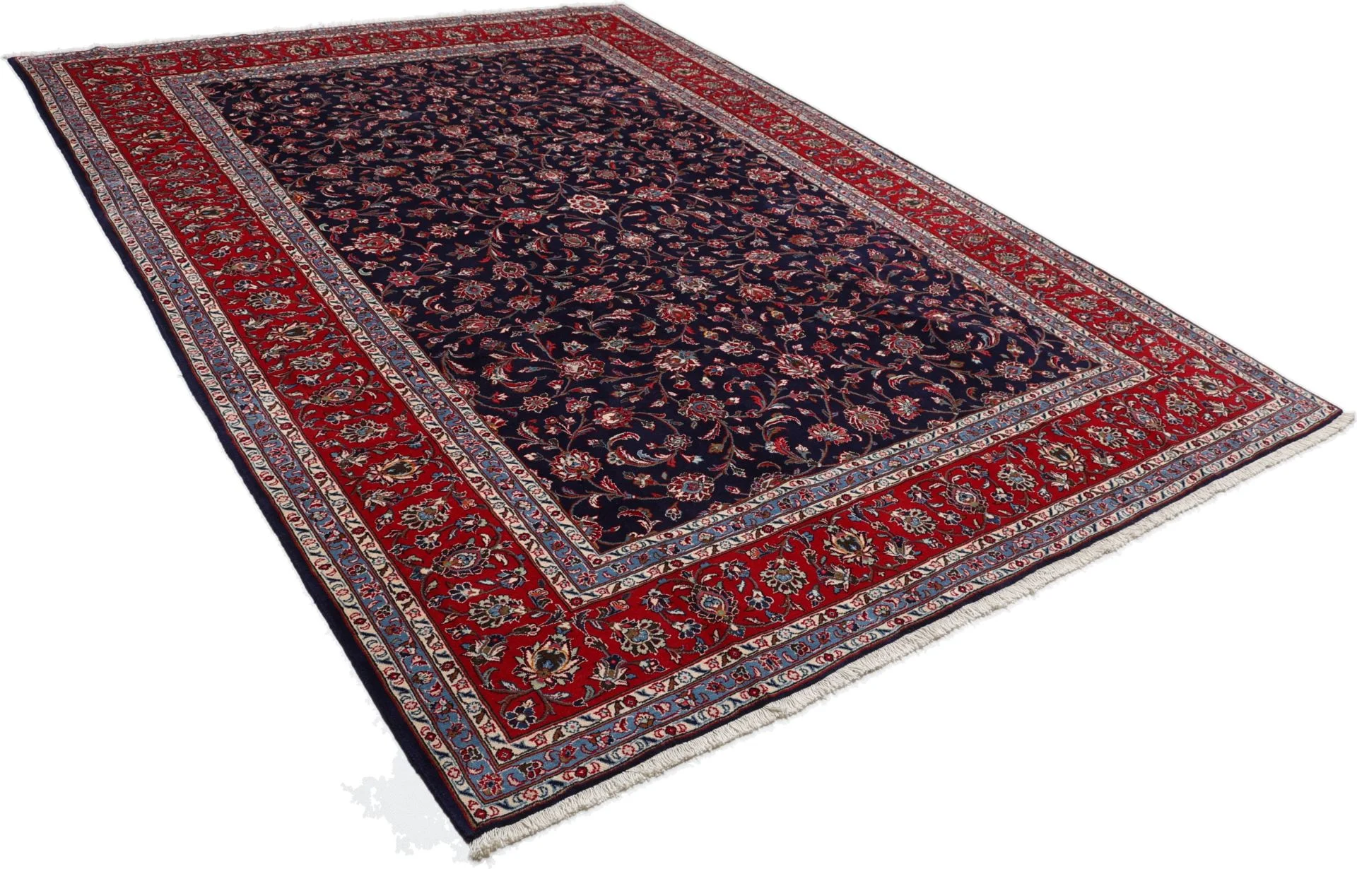 Handgeknüpfter Kashan Perserteppich, 246 × 342 cm, Wolle