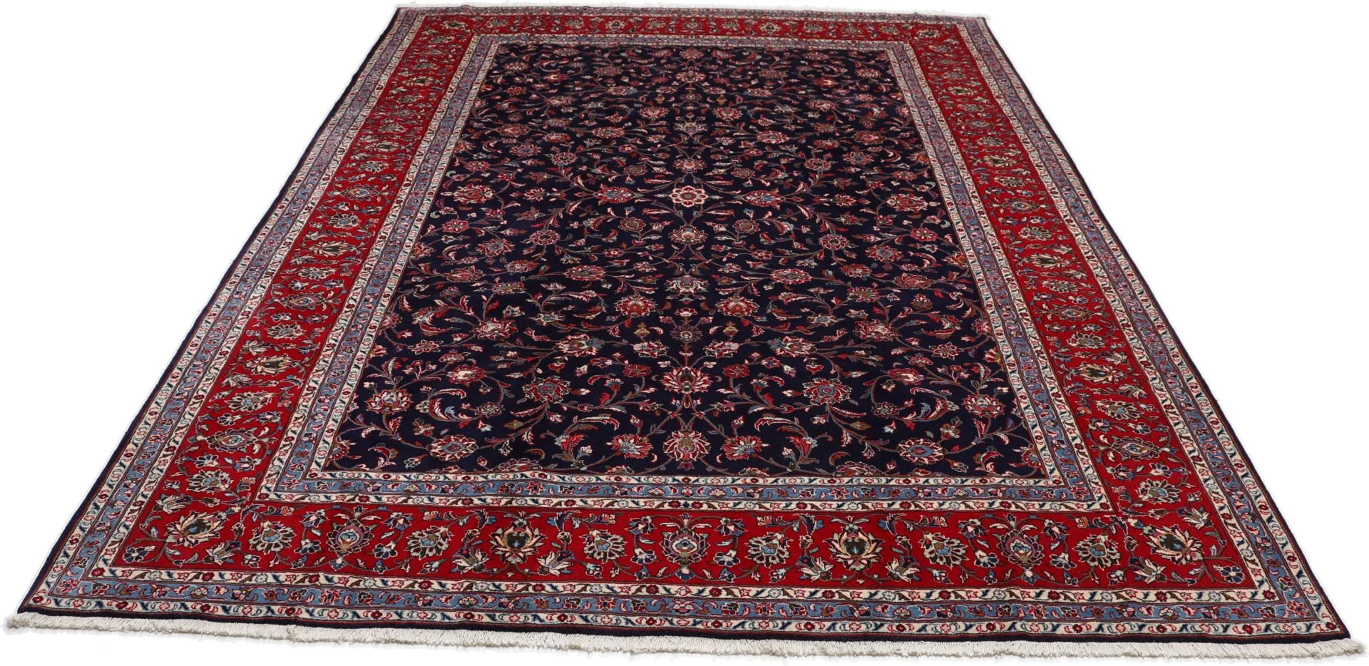 Handgeknüpfter Kashan Perserteppich, 246 × 342 cm, Wolle
