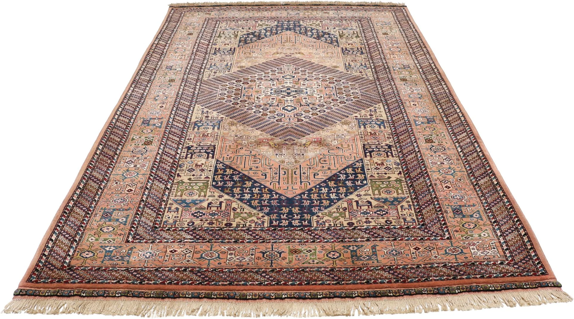 Handgeknüpfter Qashqai Perserteppich, 205 × 300 cm, Wolle