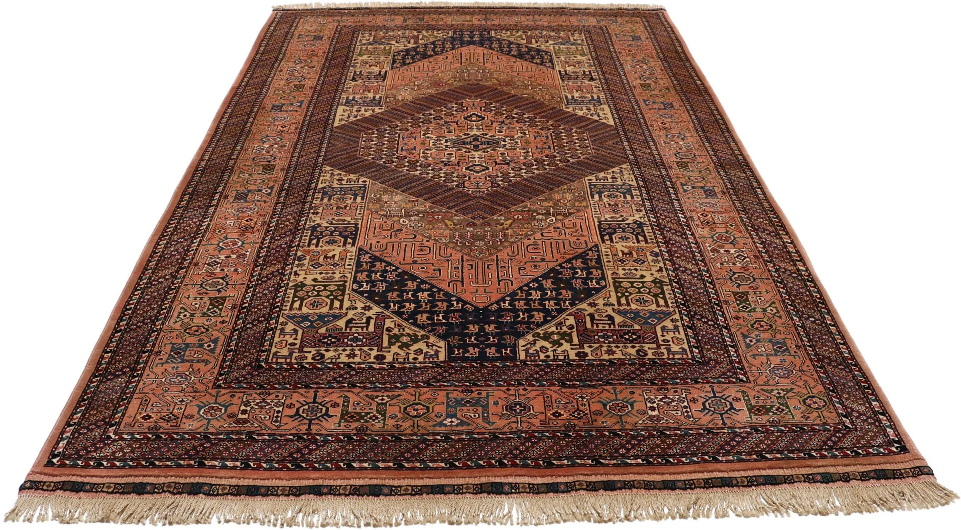 Handgeknüpfter Qashqai Perserteppich, 205 × 300 cm, Wolle