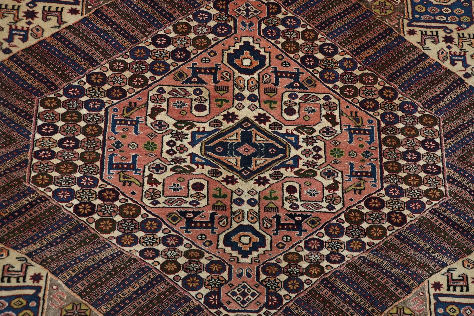 Handgeknüpfter Qashqai Perserteppich, 205 × 300 cm, Wolle