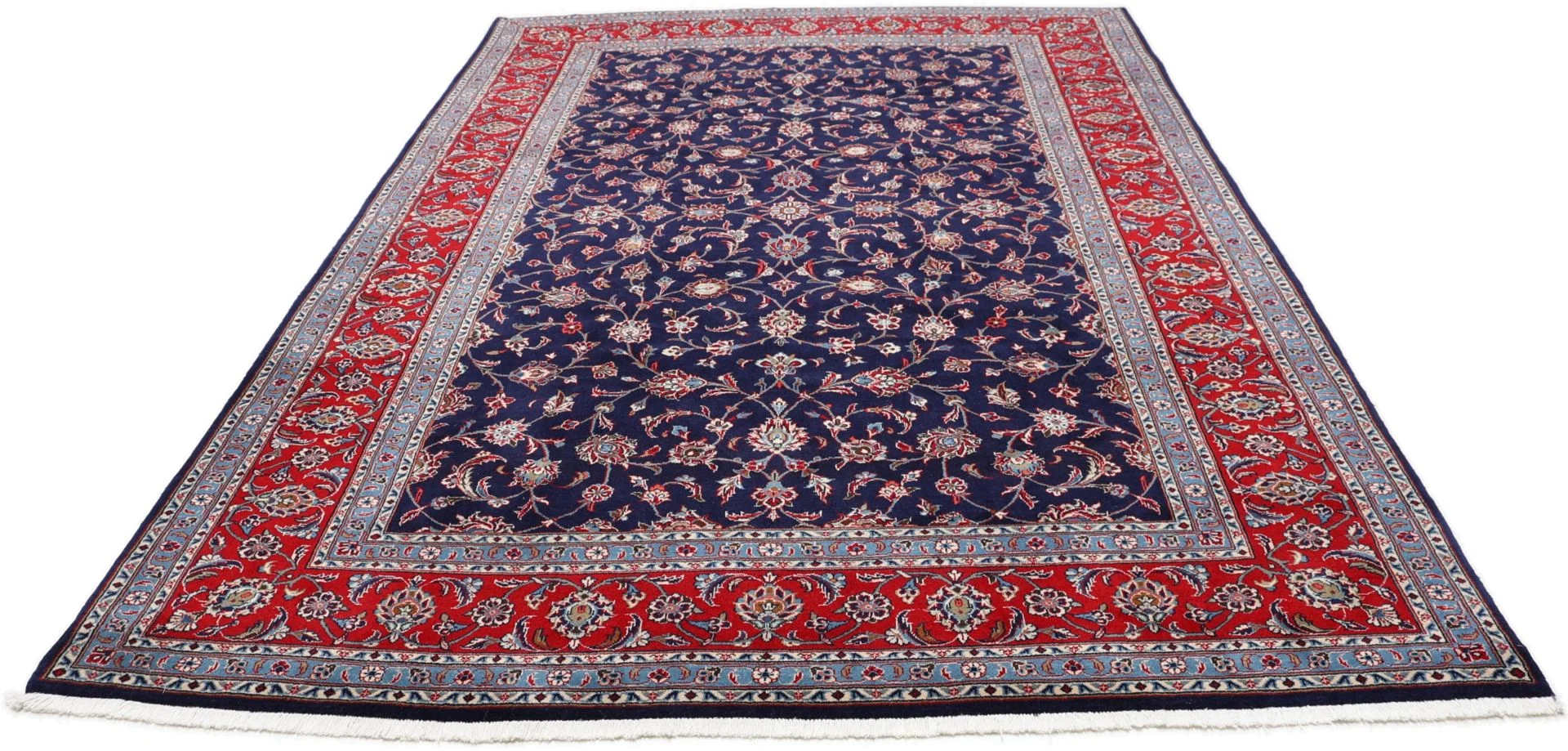 Kashan Perserteppich 199 × 305 cm aus Wolle, handgeknüpft