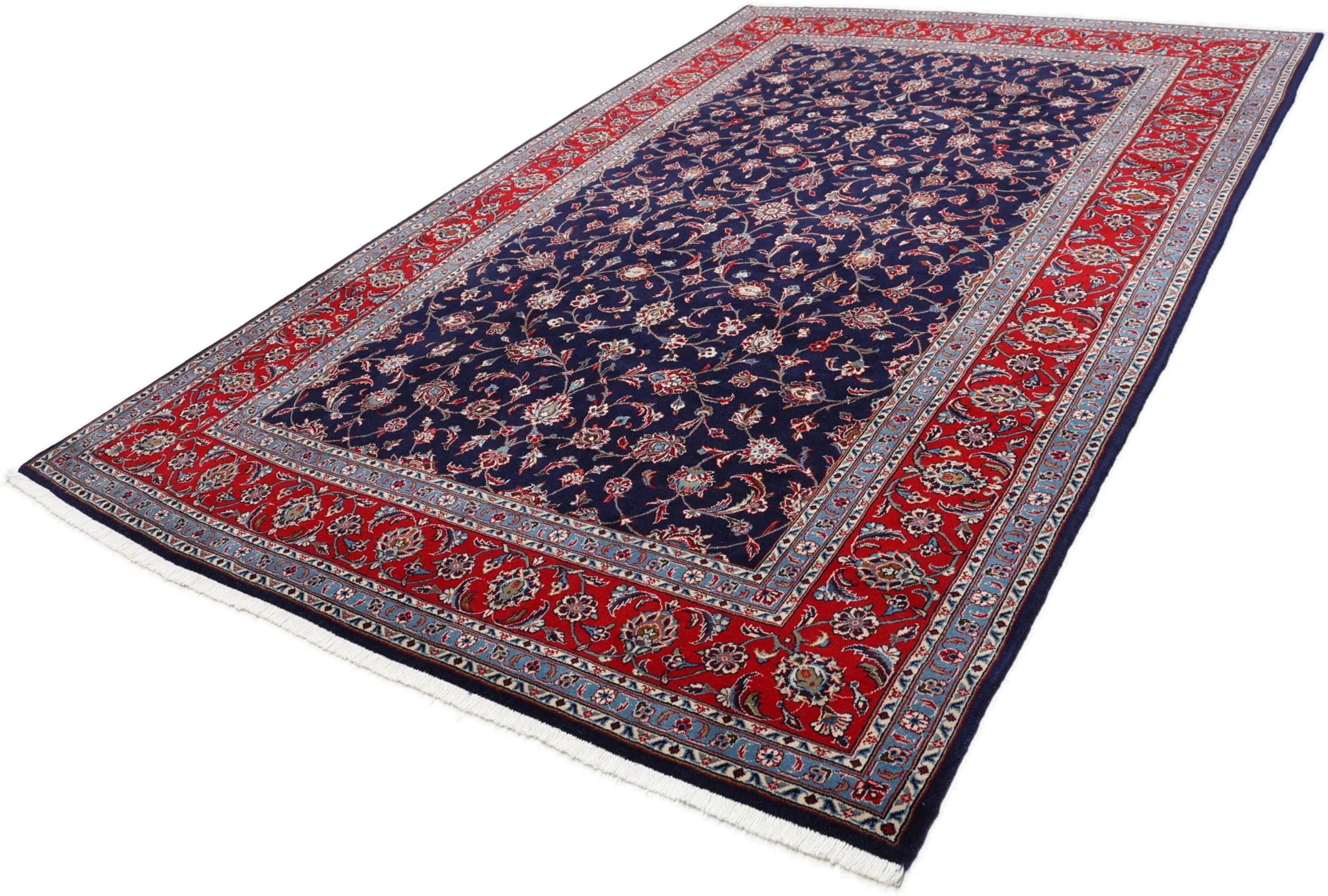 Kashan Perserteppich 199 × 305 cm aus Wolle, handgeknüpft