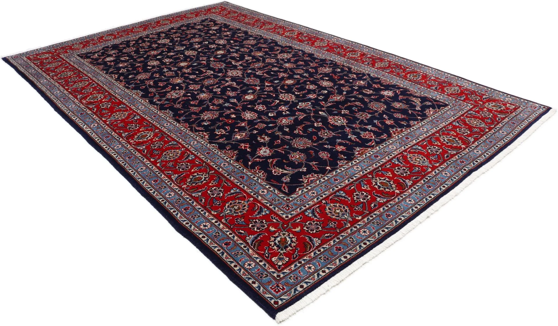 Kashan Perserteppich 199 × 305 cm aus Wolle, handgeknüpft