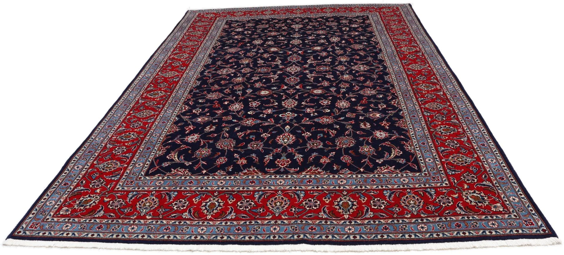 Kashan Perserteppich 199 × 305 cm aus Wolle, handgeknüpft