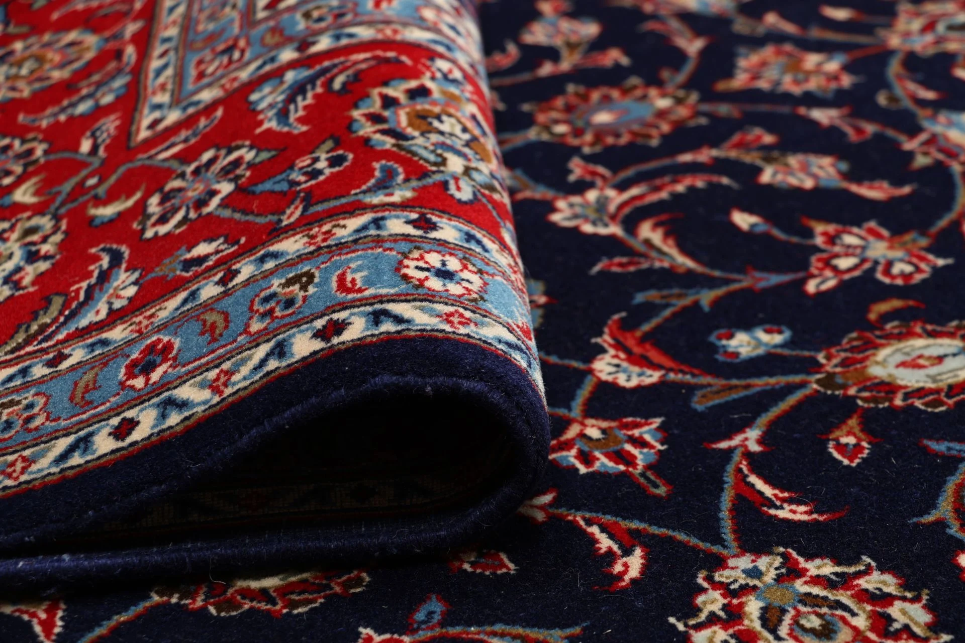 Kashan Perserteppich 199 × 305 cm aus Wolle, handgeknüpft