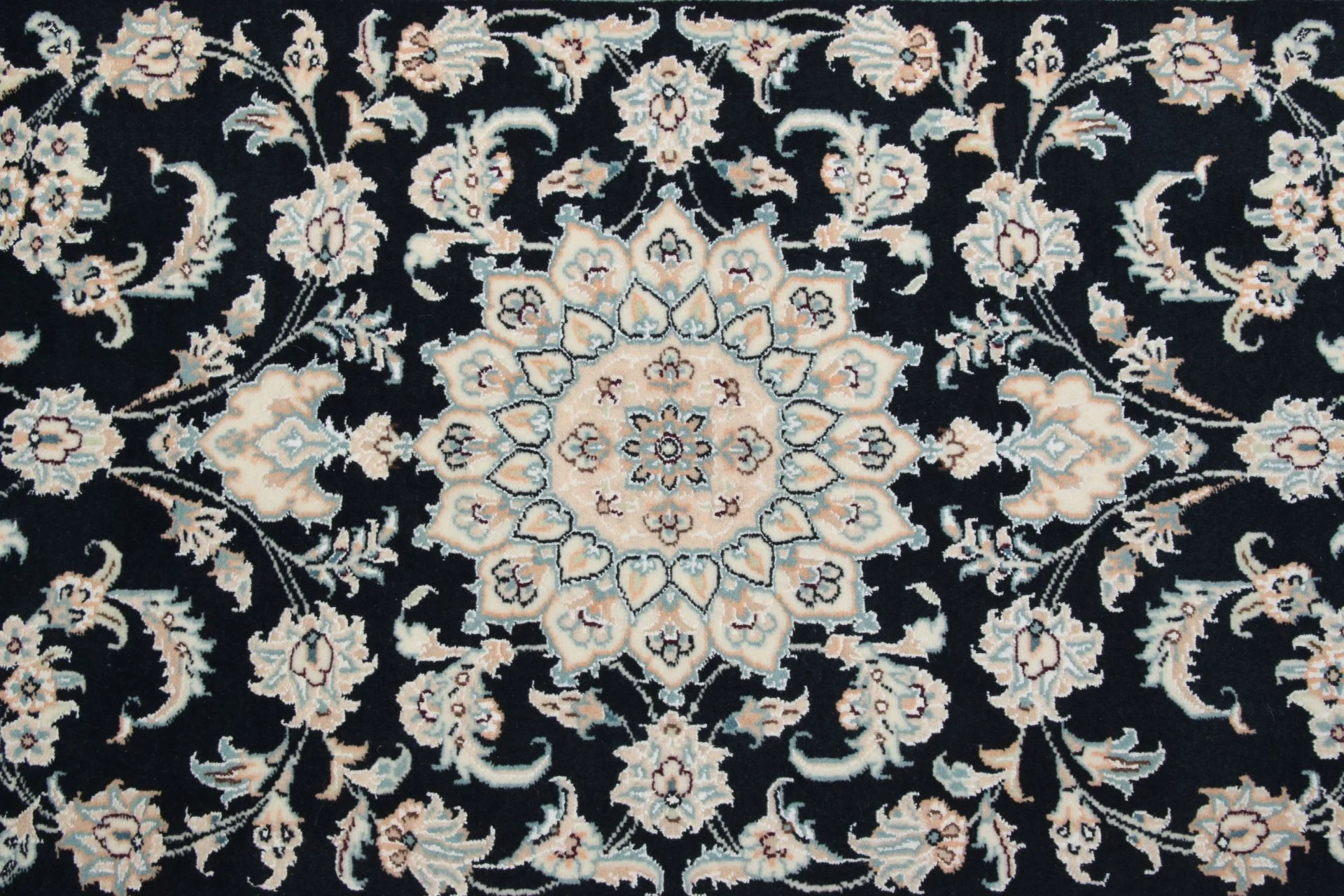Perserteppich 80 × 300 cm aus Wolle & Seide, handgeknüpft