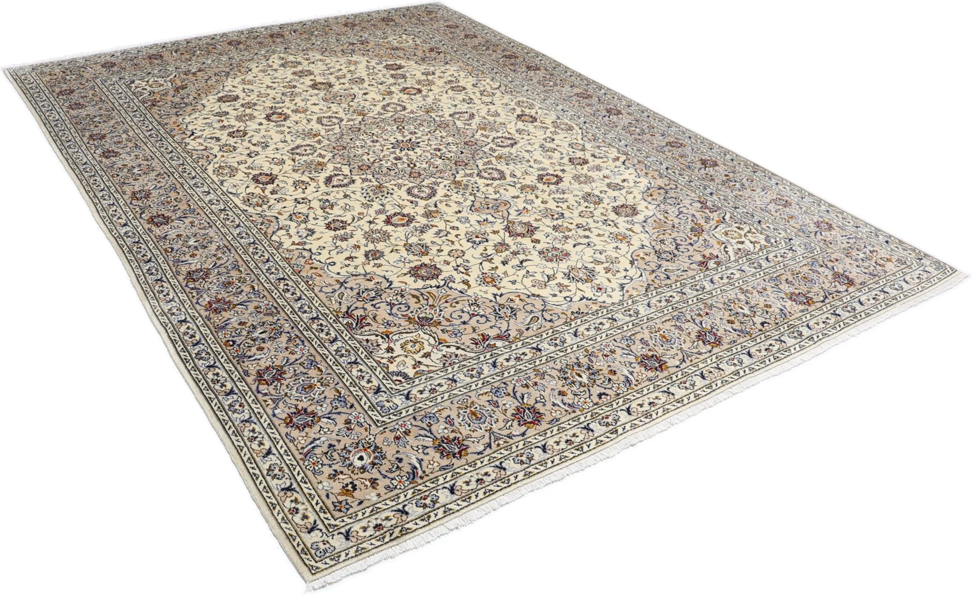 Kashan Perserteppich 240 × 340 cm aus Wolle, handgeknüpft