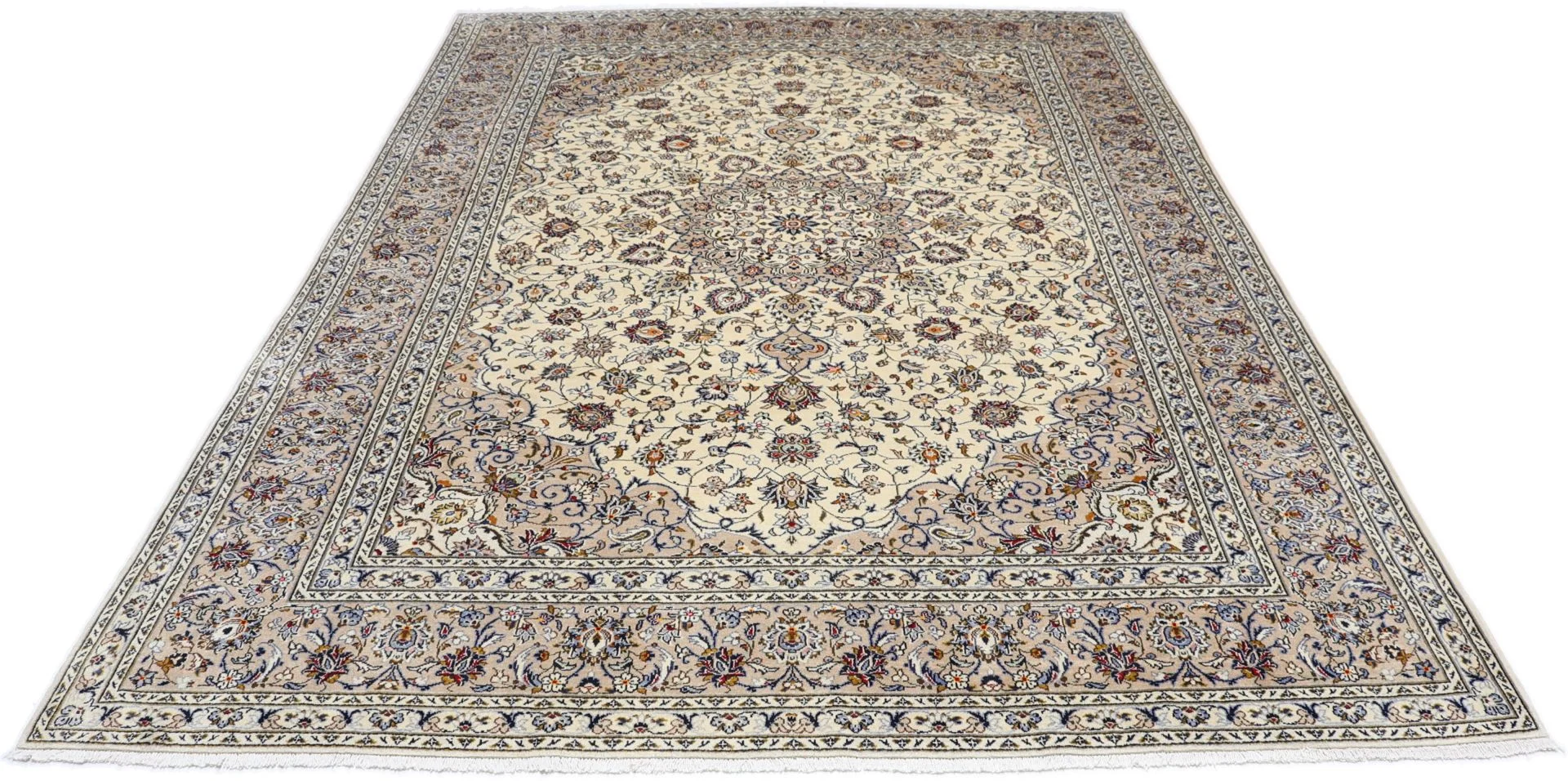Kashan Perserteppich 240 × 340 cm aus Wolle, handgeknüpft