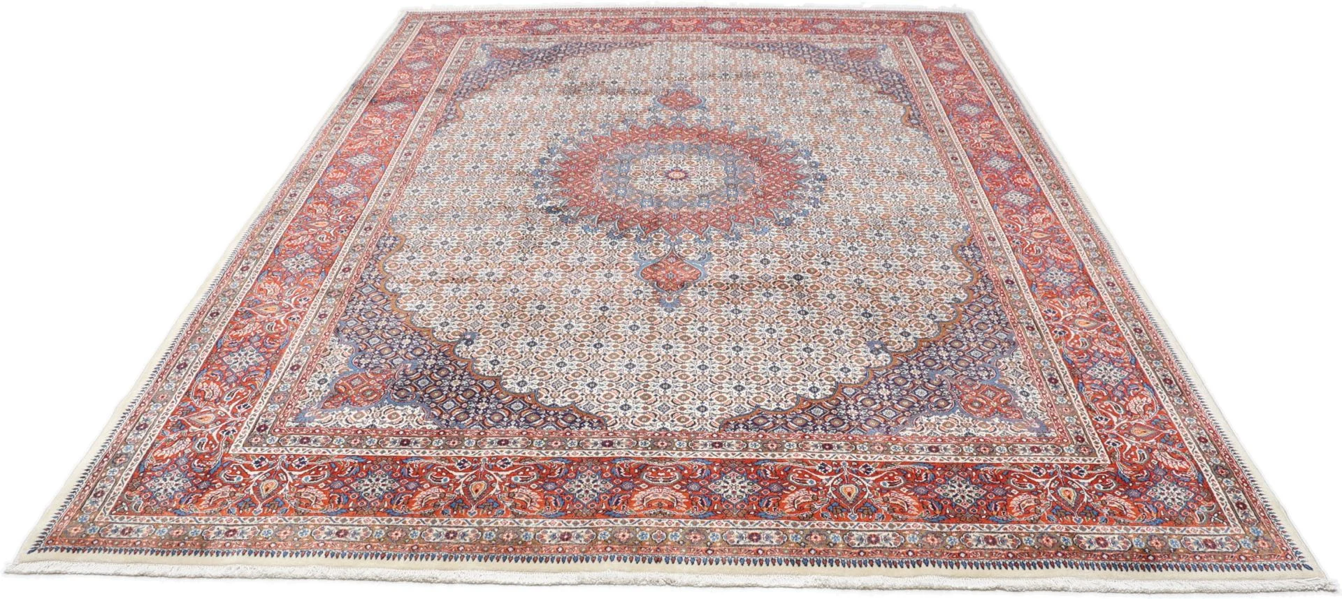 Handgeknüpfter Moud Perserteppich 253 × 352 cm