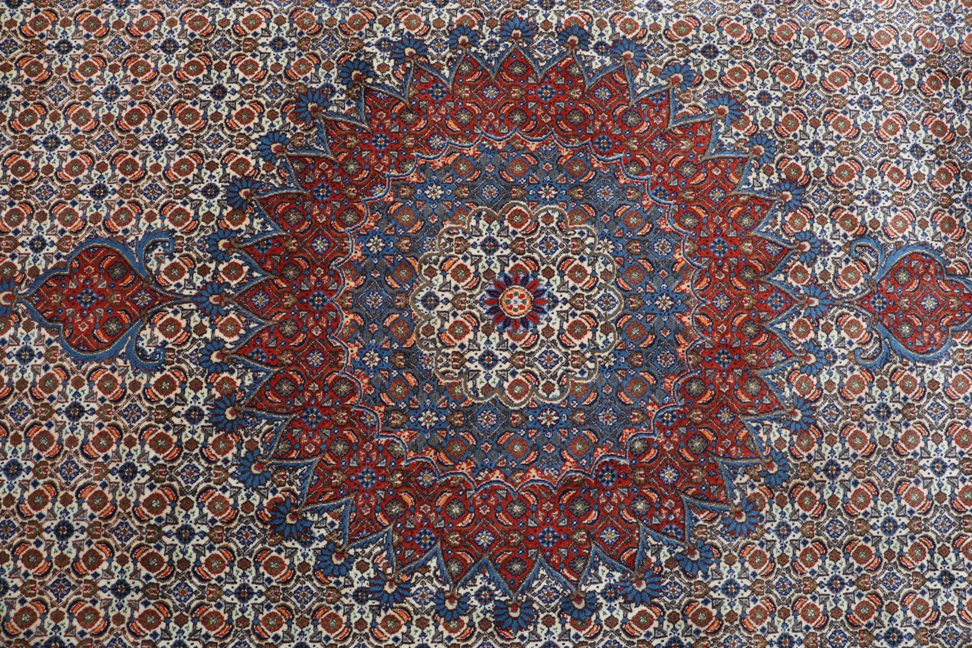 Handgeknüpfter Moud Perserteppich 253 × 352 cm