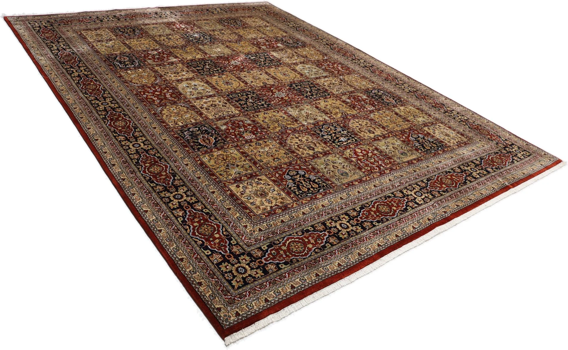 Handgeknüpfter Ghom Orientteppich, 302 × 395 cm, Wolle