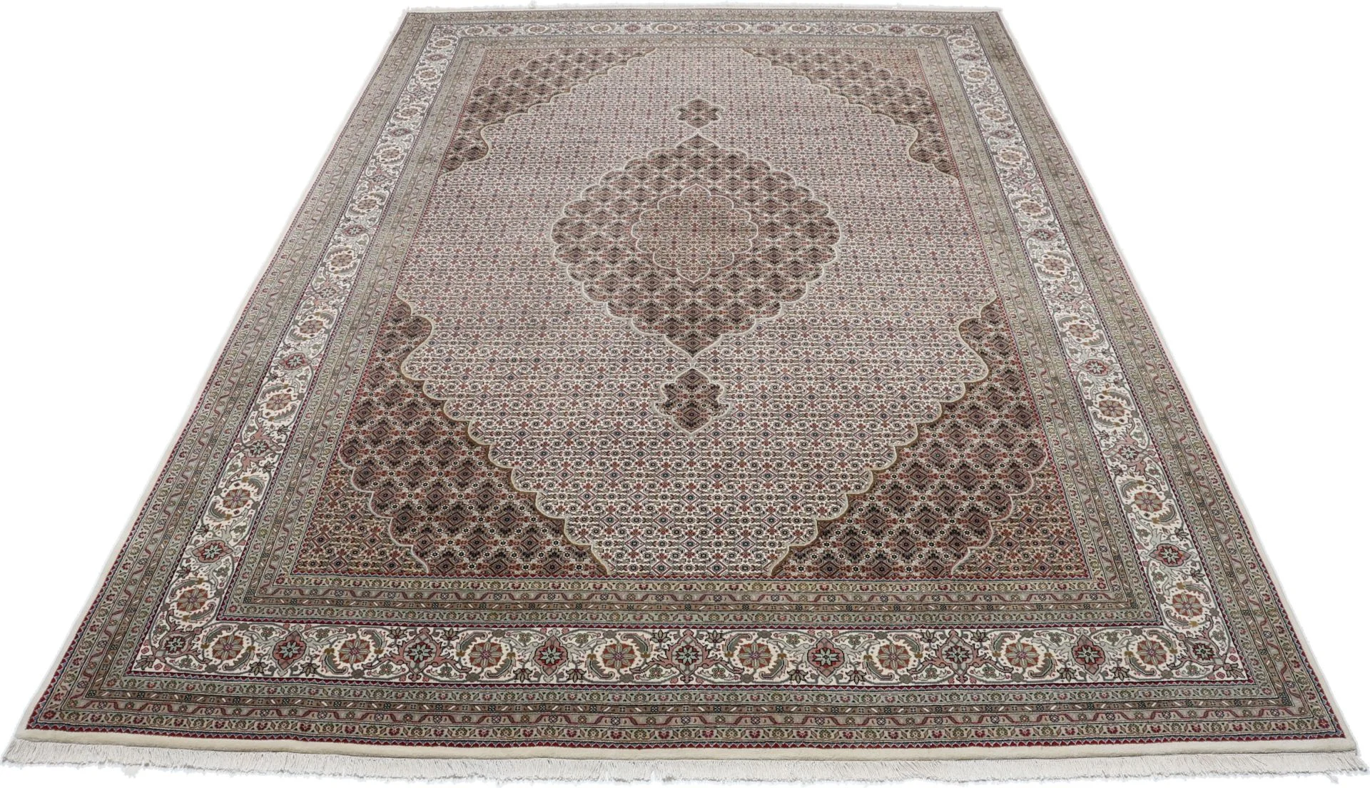 Handgeknüpfter Täbriz Orientteppich 252 × 354 cm