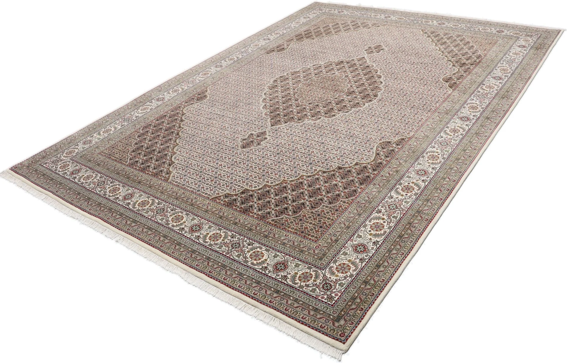 Handgeknüpfter Täbriz Orientteppich 252 × 354 cm