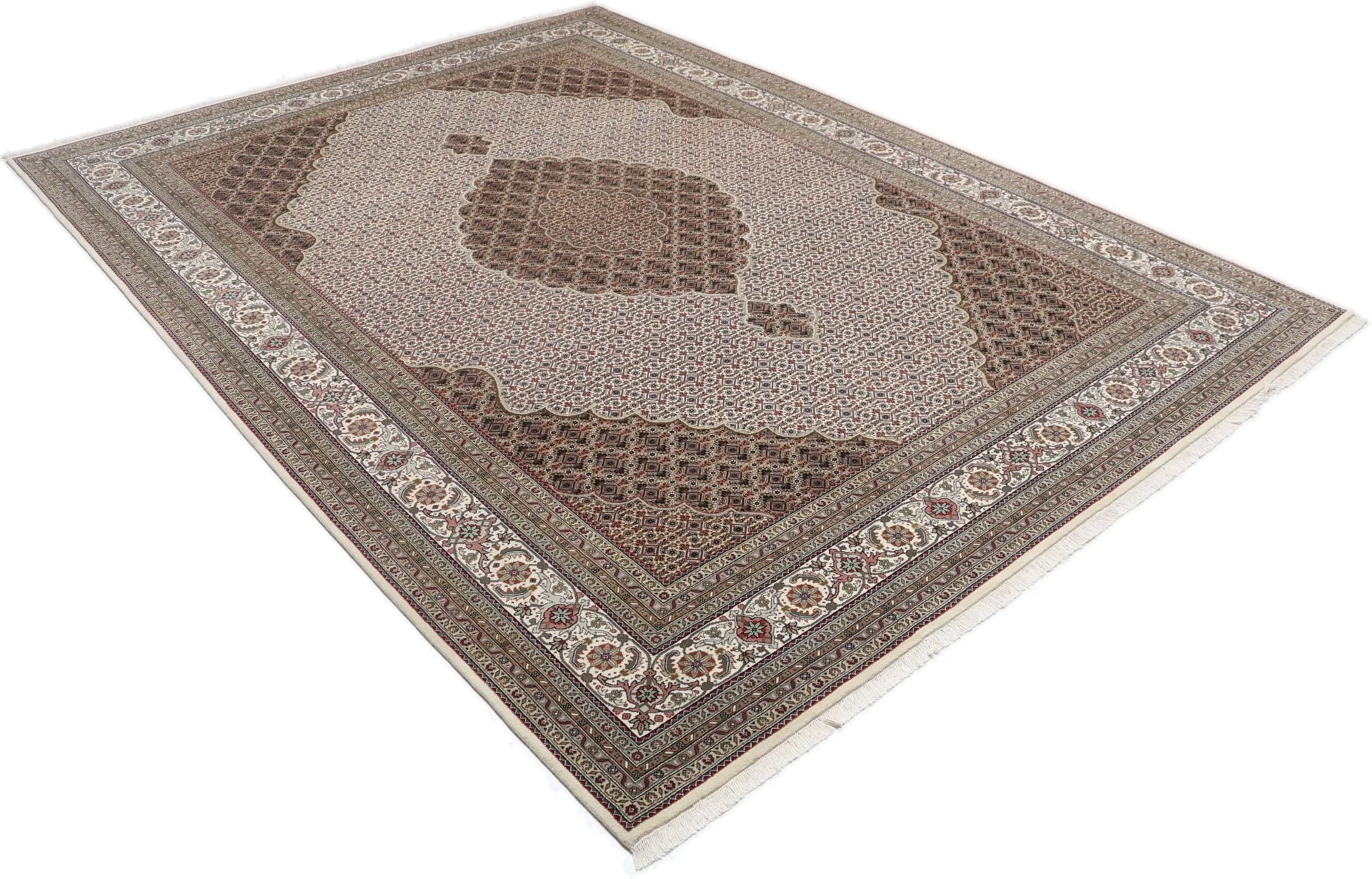 Handgeknüpfter Täbriz Orientteppich 252 × 354 cm