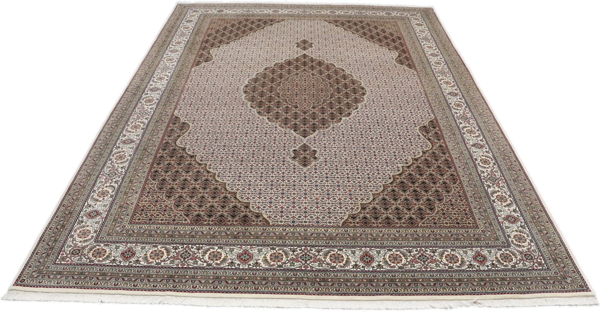 Handgeknüpfter Täbriz Orientteppich 252 × 354 cm