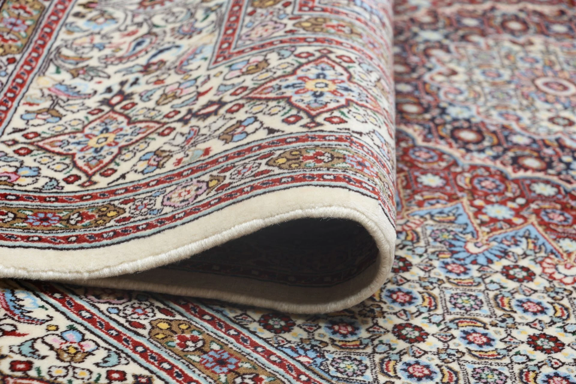 Moud Perserteppich 195 × 305 cm aus Wolle, handgeknüpft