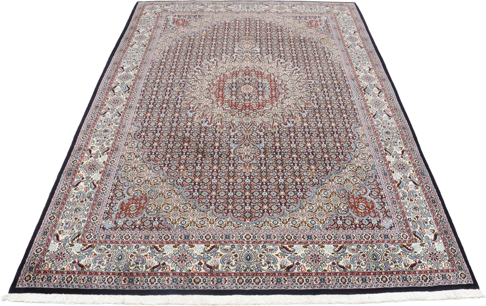 Moud Perserteppich aus Iran, 202 × 295 cm