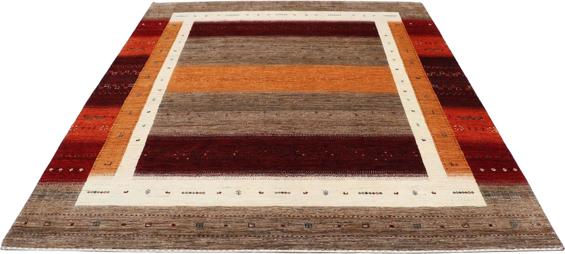 Handgeknüpfter Loribaft Orientteppich, 258 × 355 cm, Wolle
